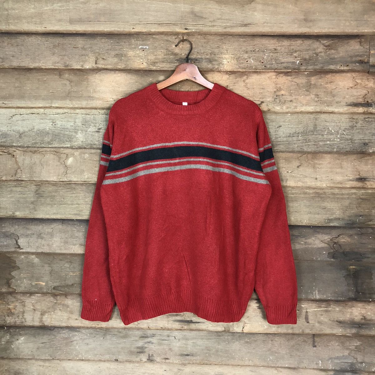 Japanese Brand Uniqlo Red stripe japan sweatshirt Knitwear #H026 Size US L / EU 52-54 / 3 - 1 Thumbnail