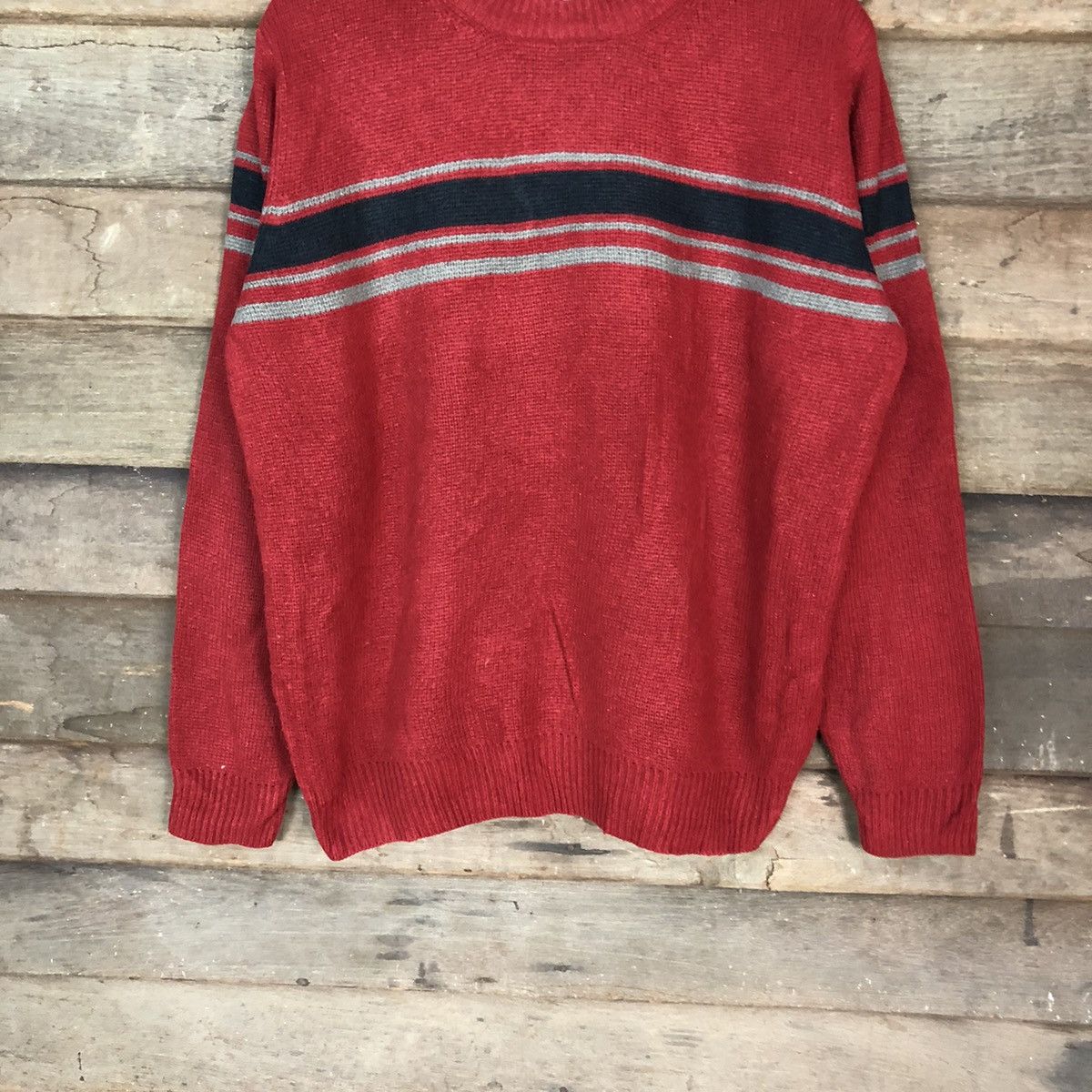 Japanese Brand Uniqlo Red stripe japan sweatshirt Knitwear #H026 Size US L / EU 52-54 / 3 - 3 Thumbnail