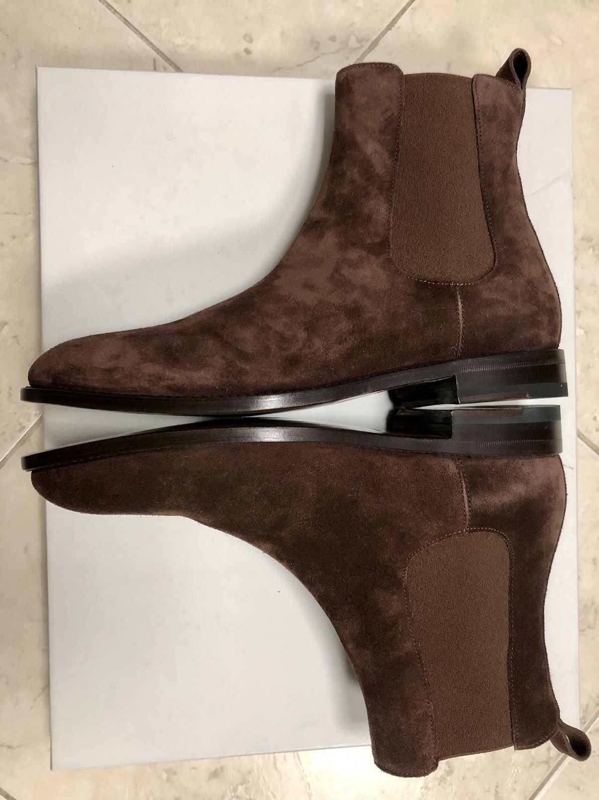 Manolo Blahnik !Hand-Made! Delsa Brown Suede Chelsea Boots Size US 8.5 / EU 41-42 - 15 Thumbnail