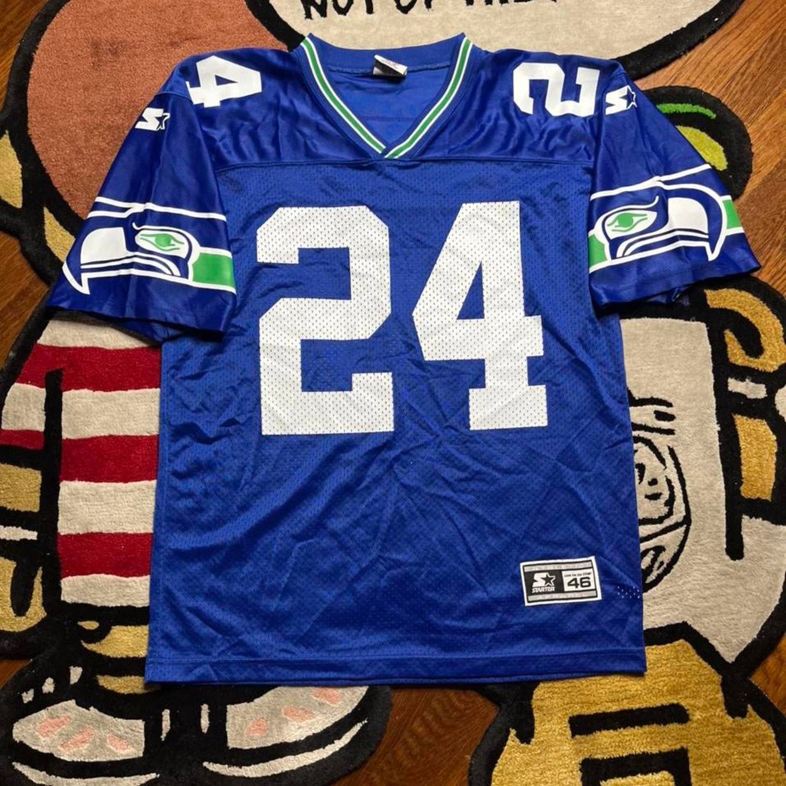 90's Shawn Springs Seattle Seahawks Champion NFL Jersey Size 48 XL – Rare  VNTG