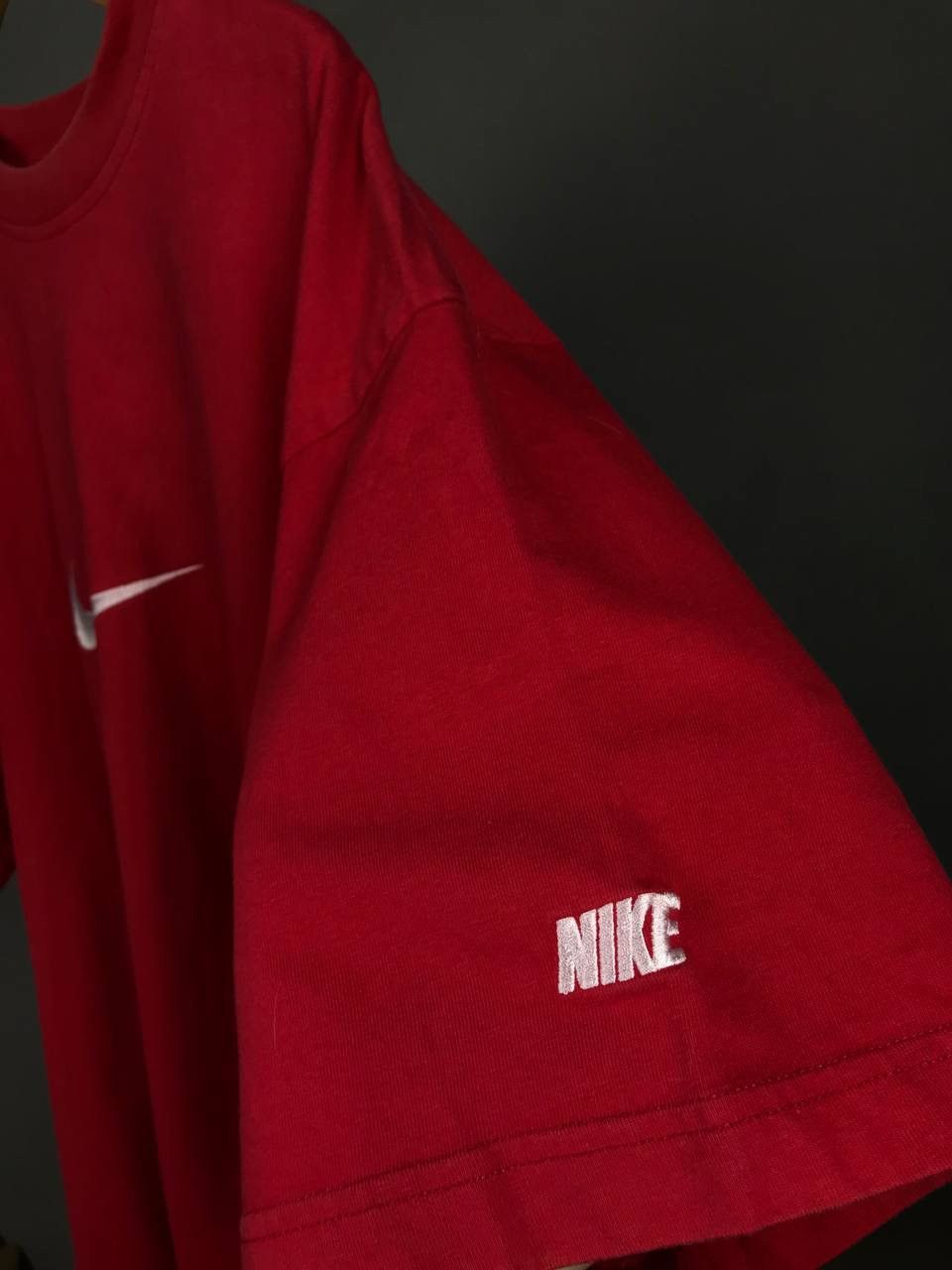 Nike × Vintage Nike swoosh streetwear vintage center logo tee Size US XL / EU 56 / 4 - 7 Thumbnail
