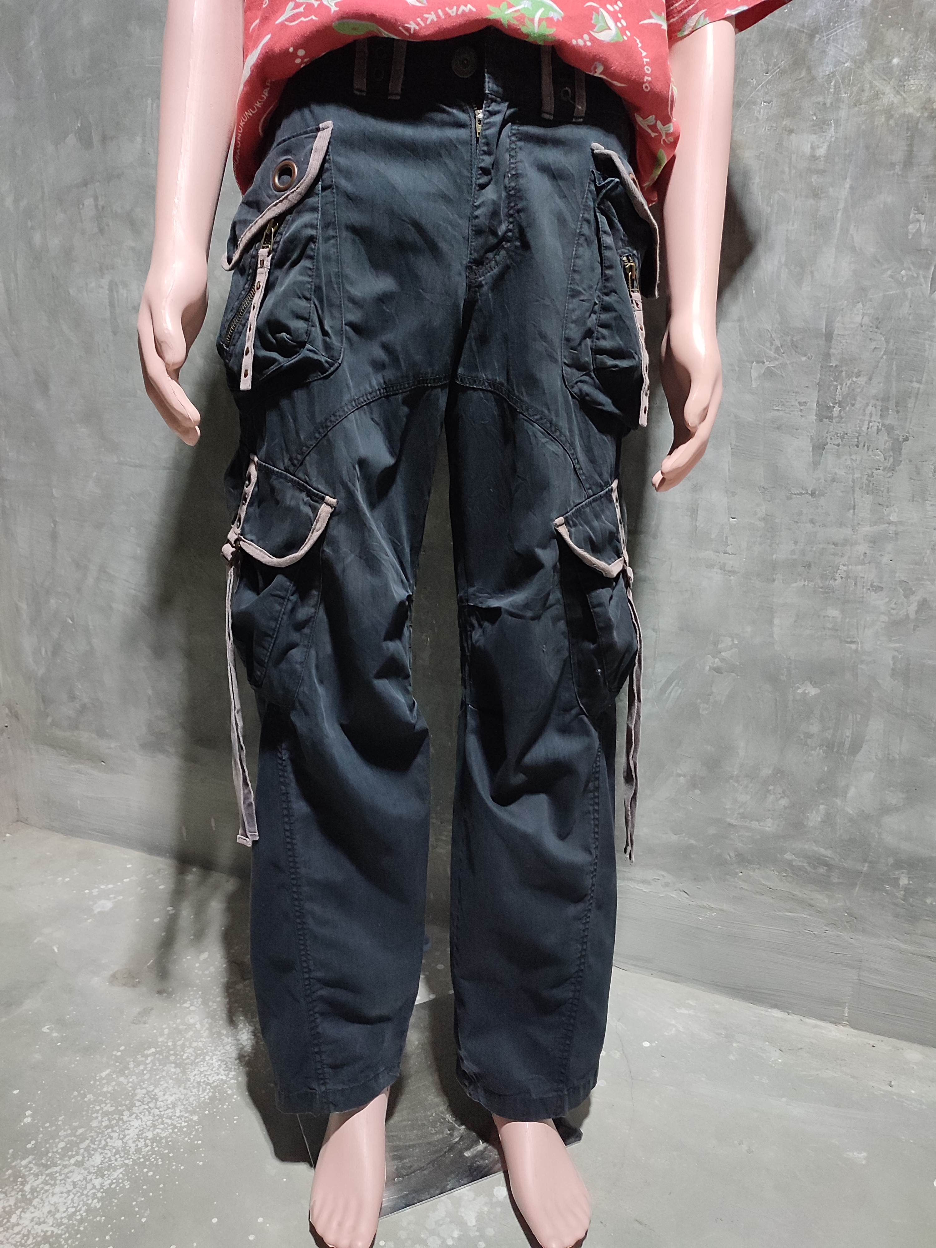 Designer 🔥Jambangee Multipocket Tactical Cargo Pants bondage Punk Size US 31 - 10 Thumbnail