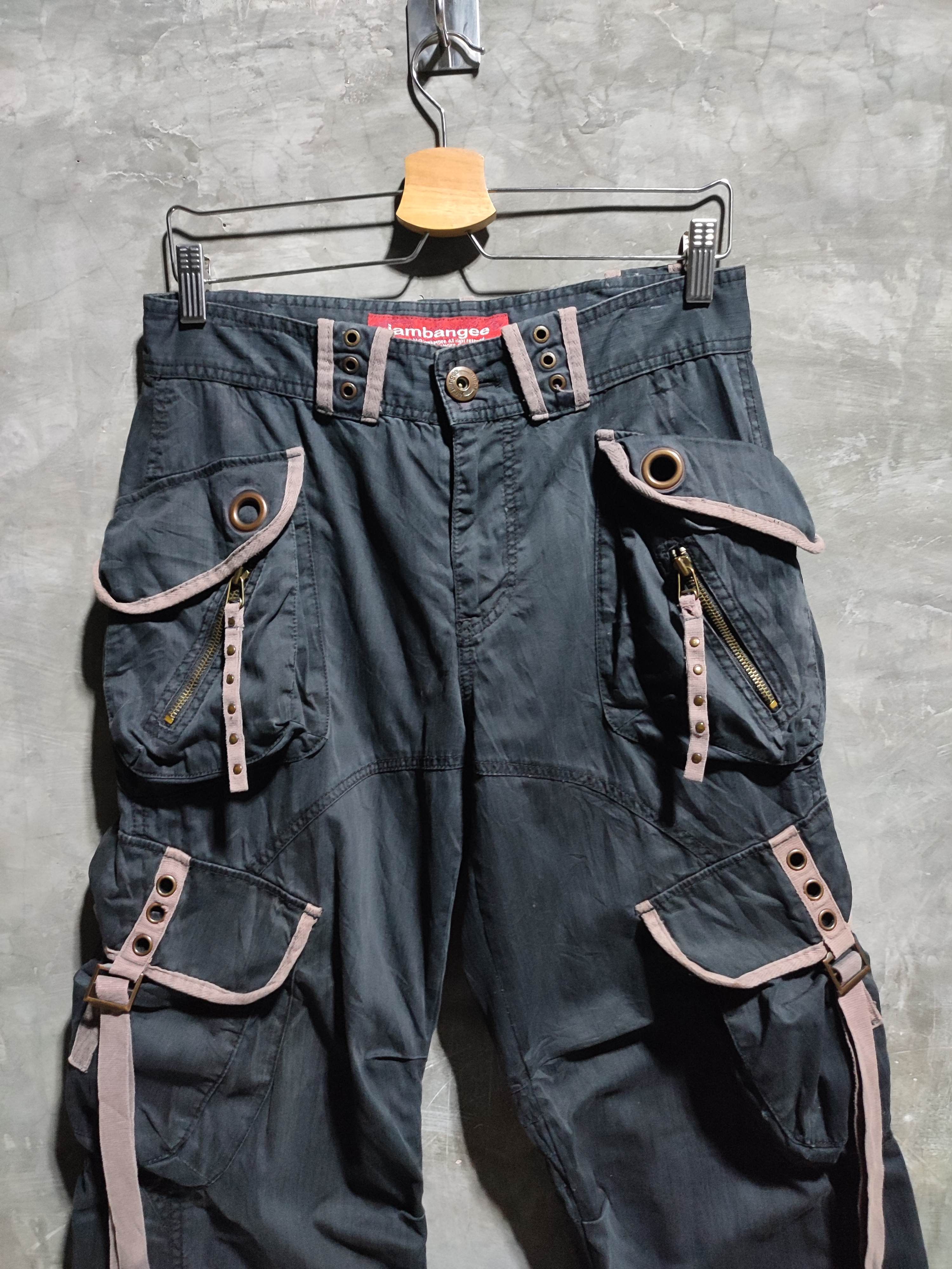 Designer 🔥Jambangee Multipocket Tactical Cargo Pants bondage Punk Size US 31 - 2 Thumbnail