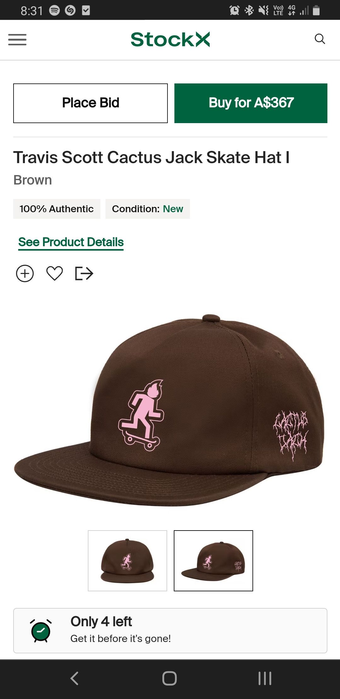 travisscott wearing 🧢Travis Scott Cactus Jack Skate Cap $119