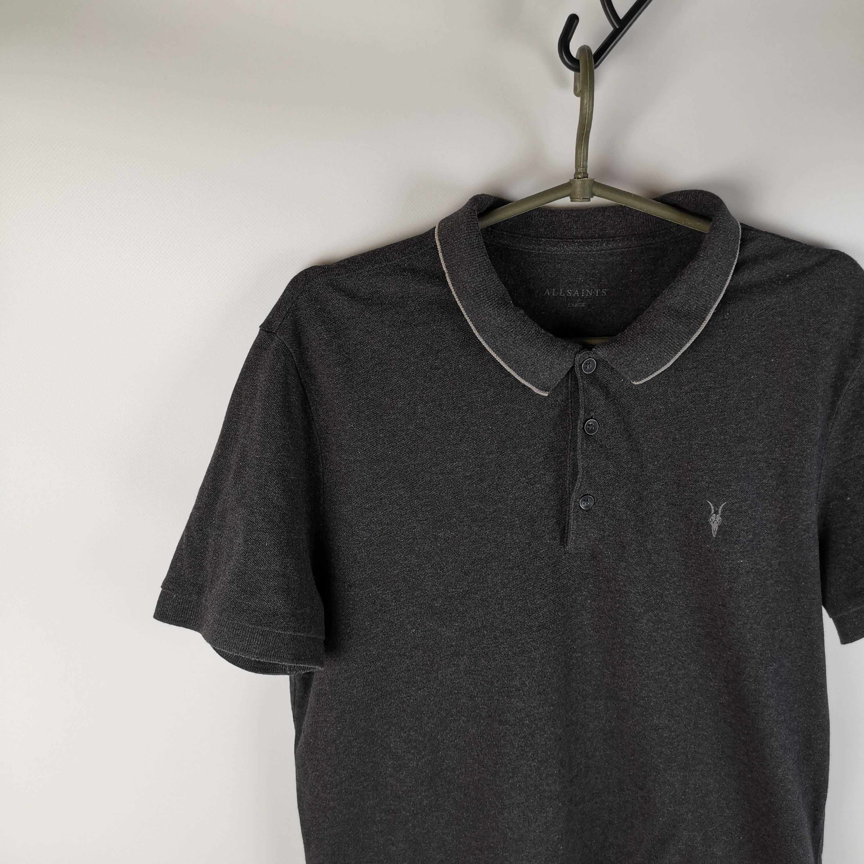 Allsaints Allsaints Houston short sleeve polo shirt grey Size US L / EU 52-54 / 3 - 2 Thumbnail