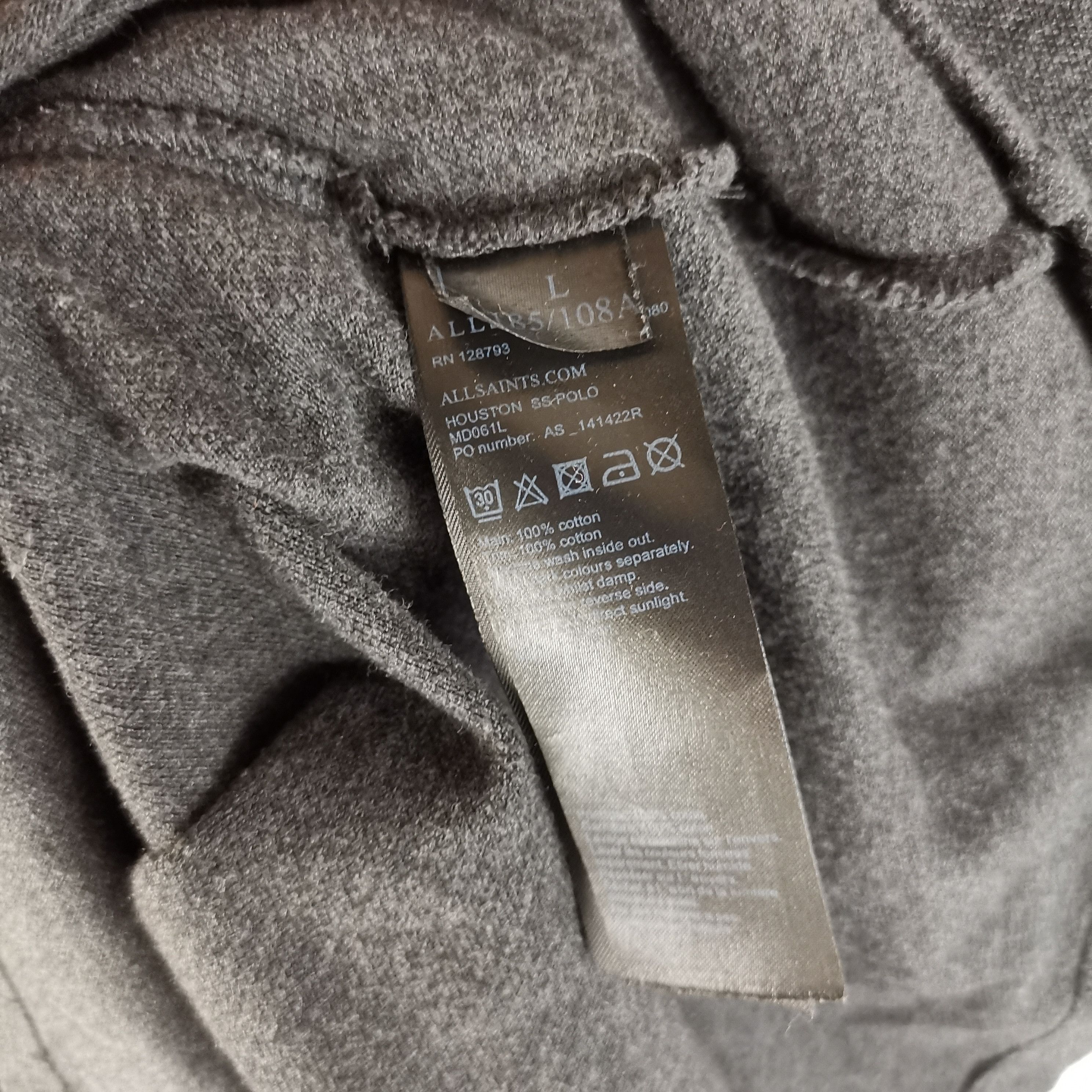 Allsaints Allsaints Houston short sleeve polo shirt grey Size US L / EU 52-54 / 3 - 4 Thumbnail