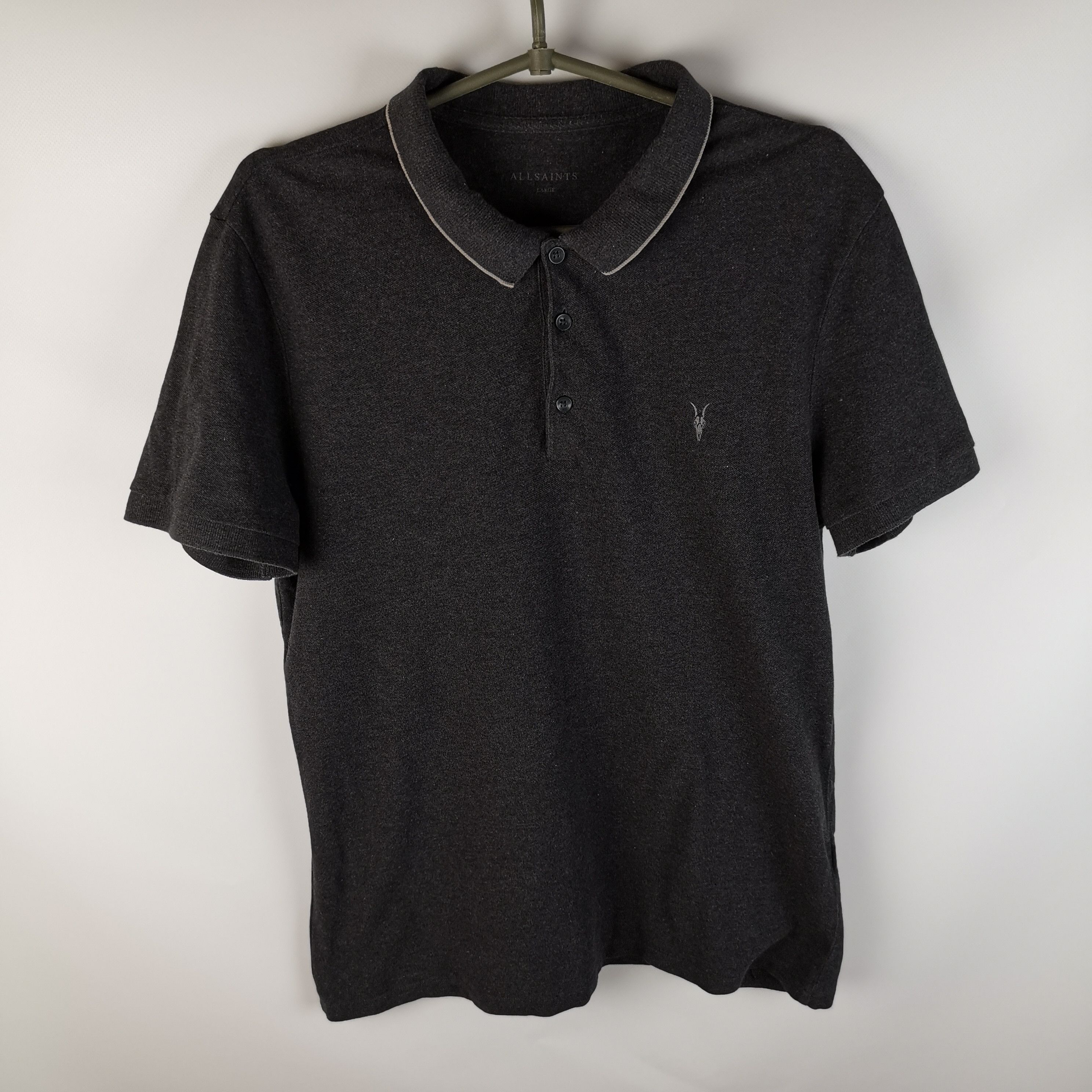 Allsaints Allsaints Houston short sleeve polo shirt grey Size US L / EU 52-54 / 3 - 6 Thumbnail
