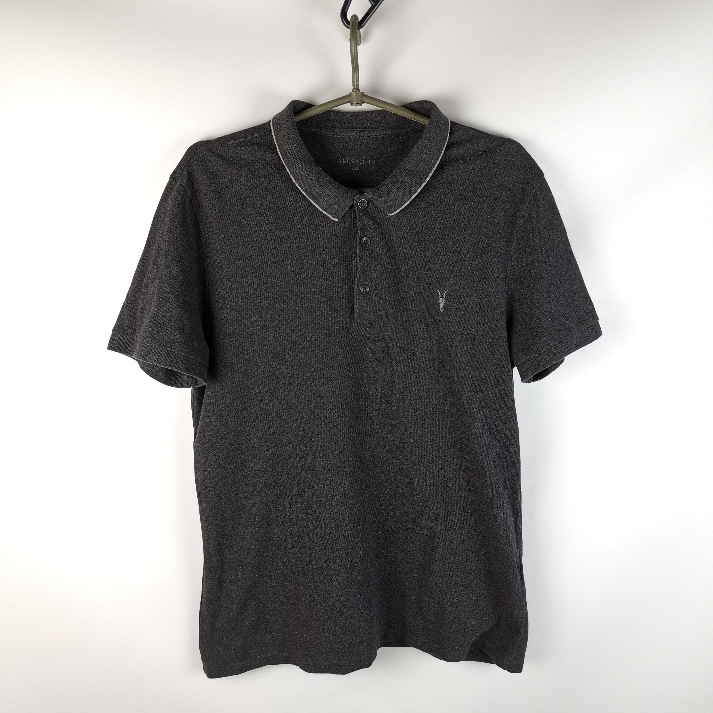 Allsaints Allsaints Houston short sleeve polo shirt grey Size US L / EU 52-54 / 3 - 3 Thumbnail