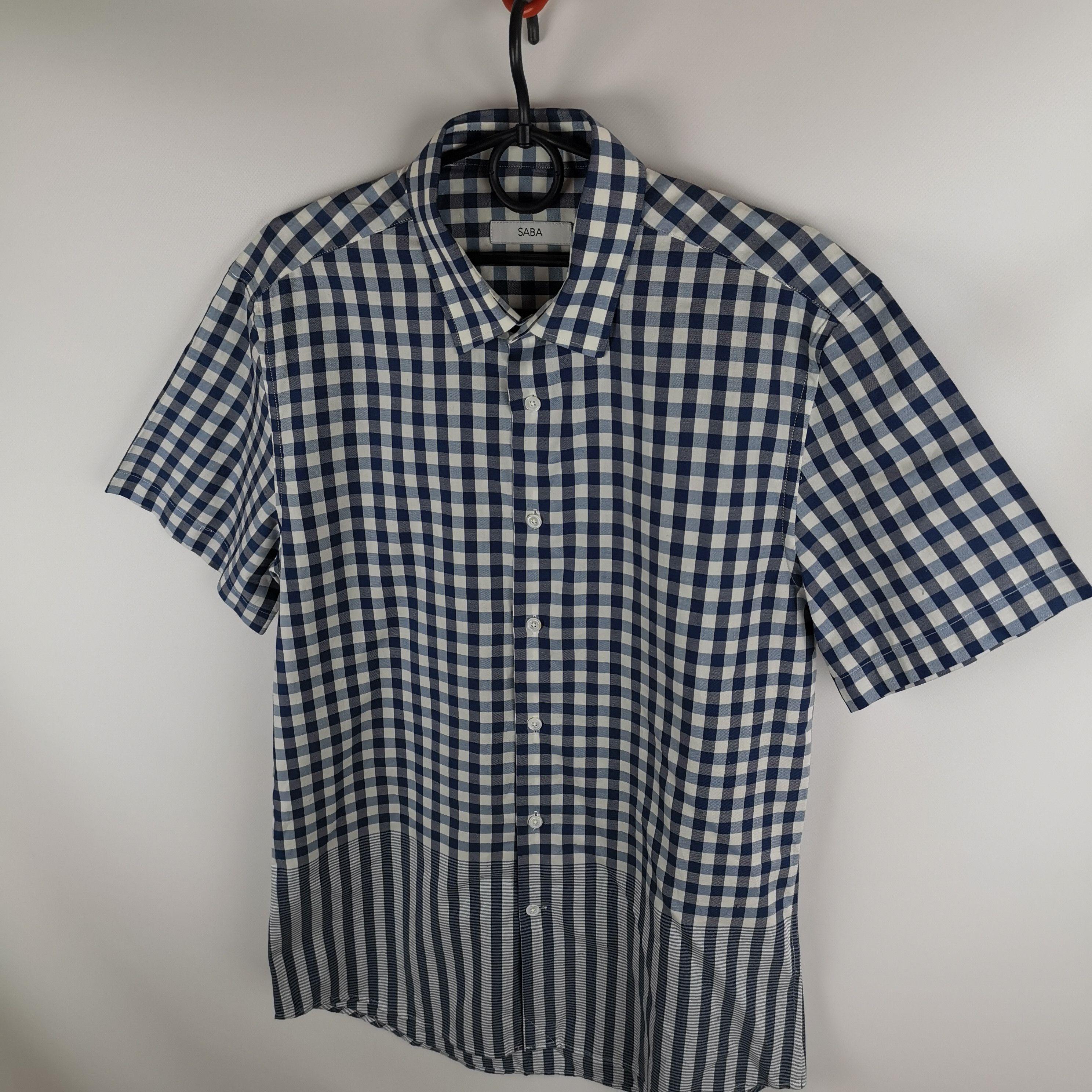 Saba Saba check plaid blue short sleeve shirt Size US M / EU 48-50 / 2 - 1 Thumbnail