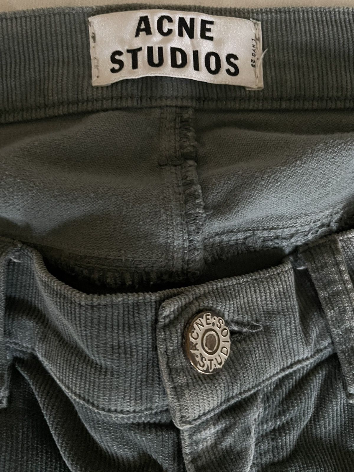 Acne Studios Acne max cord green pants Size US 34 / EU 50 - 2 Thumbnail