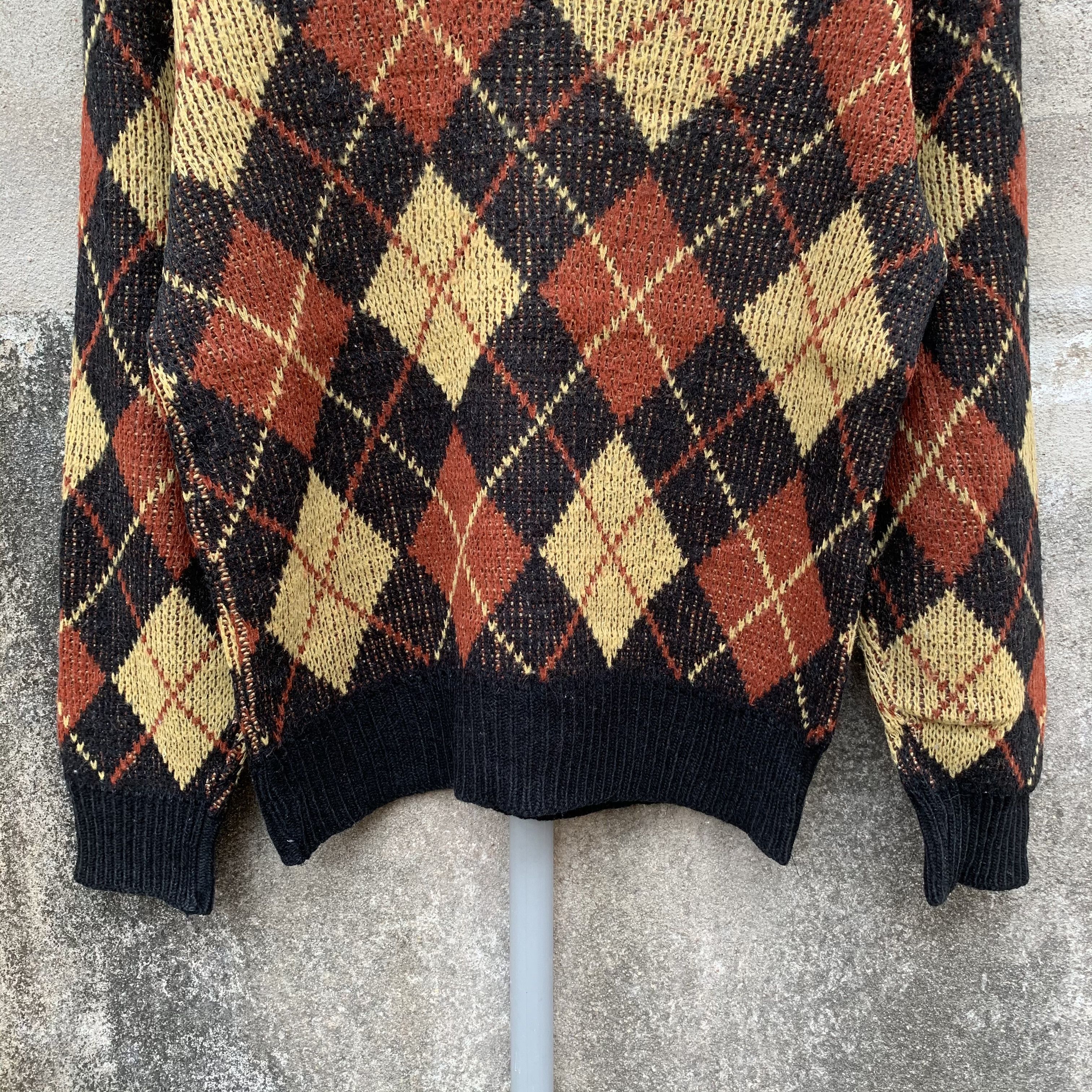 Aran Isles Knitwear Diamond Pattern Knit Japanese Vintage Jumper Cropped Sweater Size US S / EU 44-46 / 1 - 3 Thumbnail