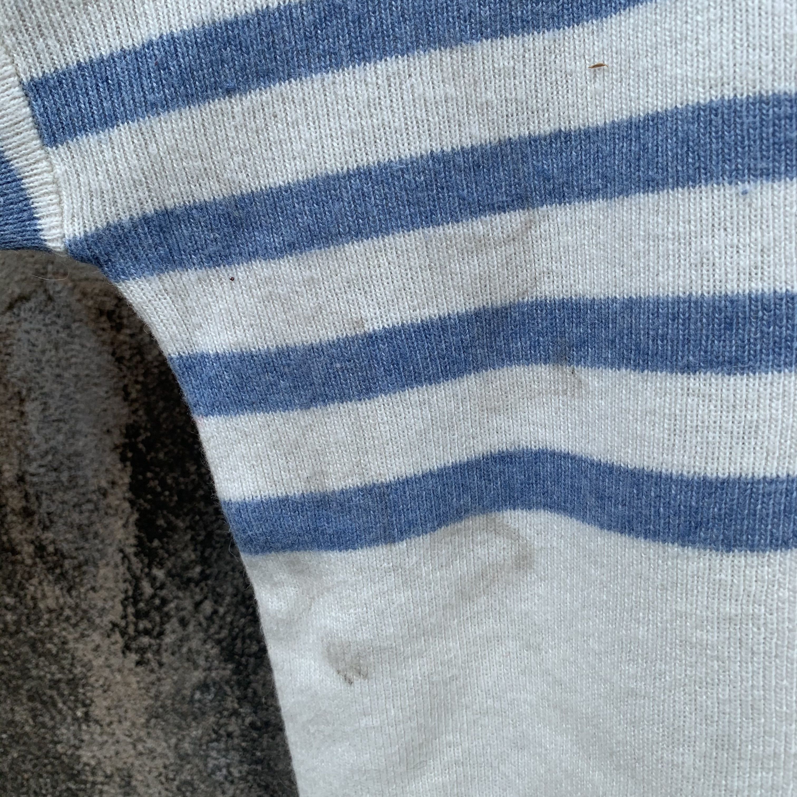 OVER THE STRiPES Vintahe Crocodile Knit Striped Jumper Baggy Sweater Size US L / EU 52-54 / 3 - 6 Thumbnail