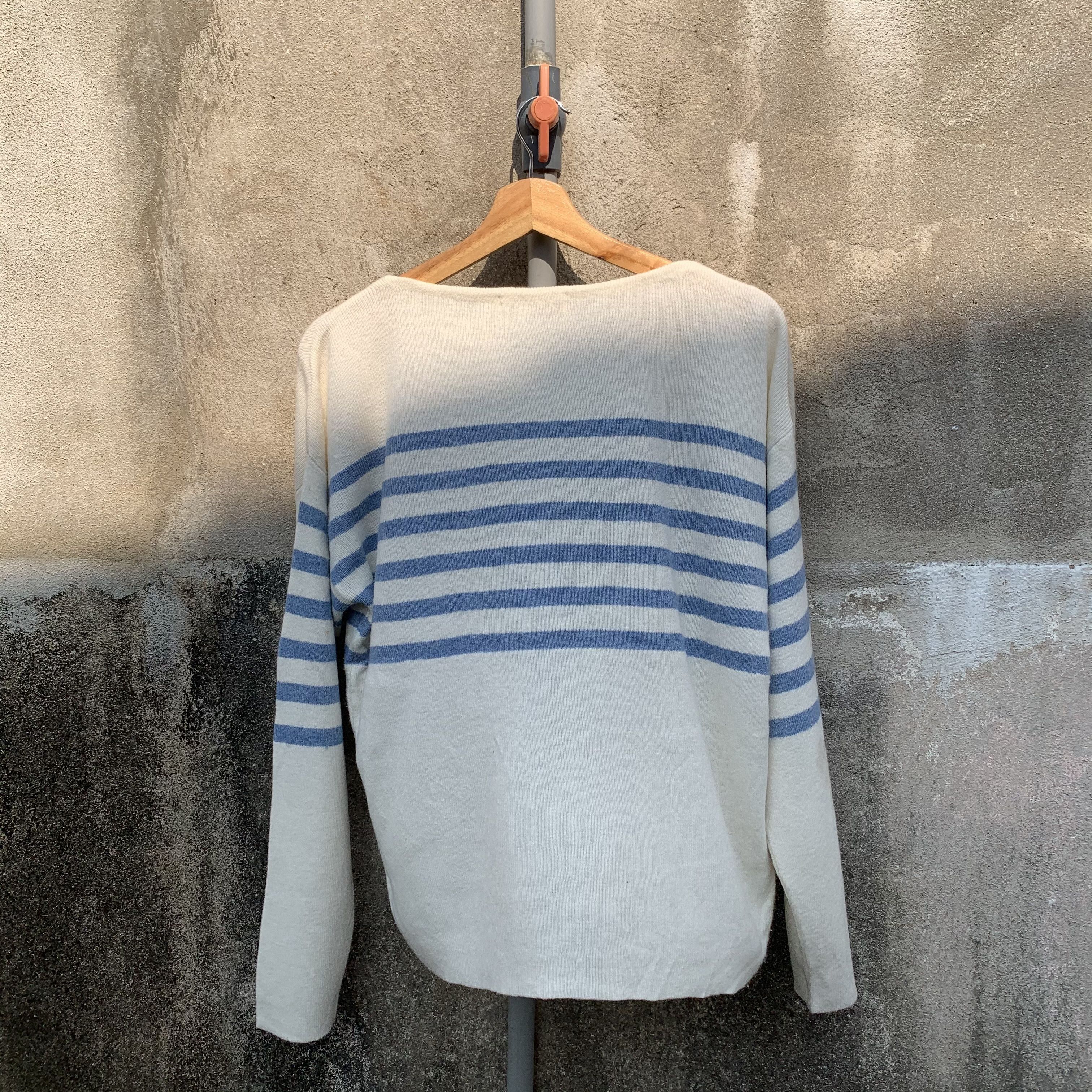 OVER THE STRiPES Vintahe Crocodile Knit Striped Jumper Baggy Sweater Size US L / EU 52-54 / 3 - 10 Thumbnail
