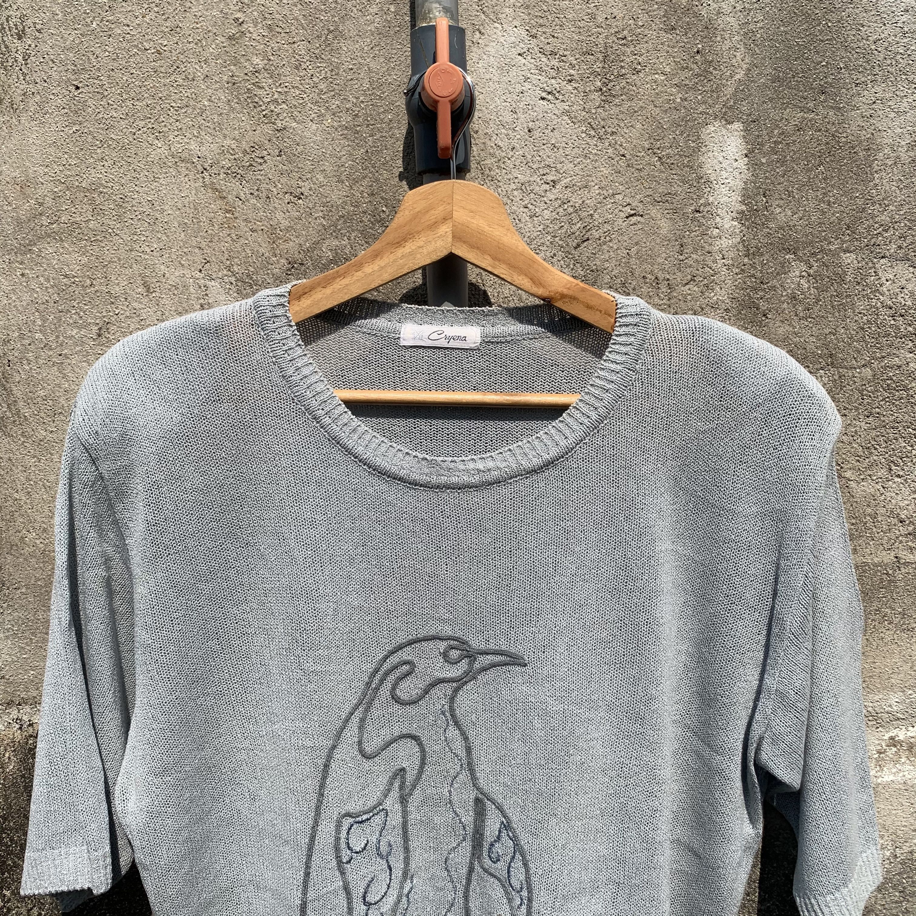 Japanese Brand Ciyena Knit Penguin Embroidery Short Double Breast Sweater Size US M / EU 48-50 / 2 - 2 Thumbnail