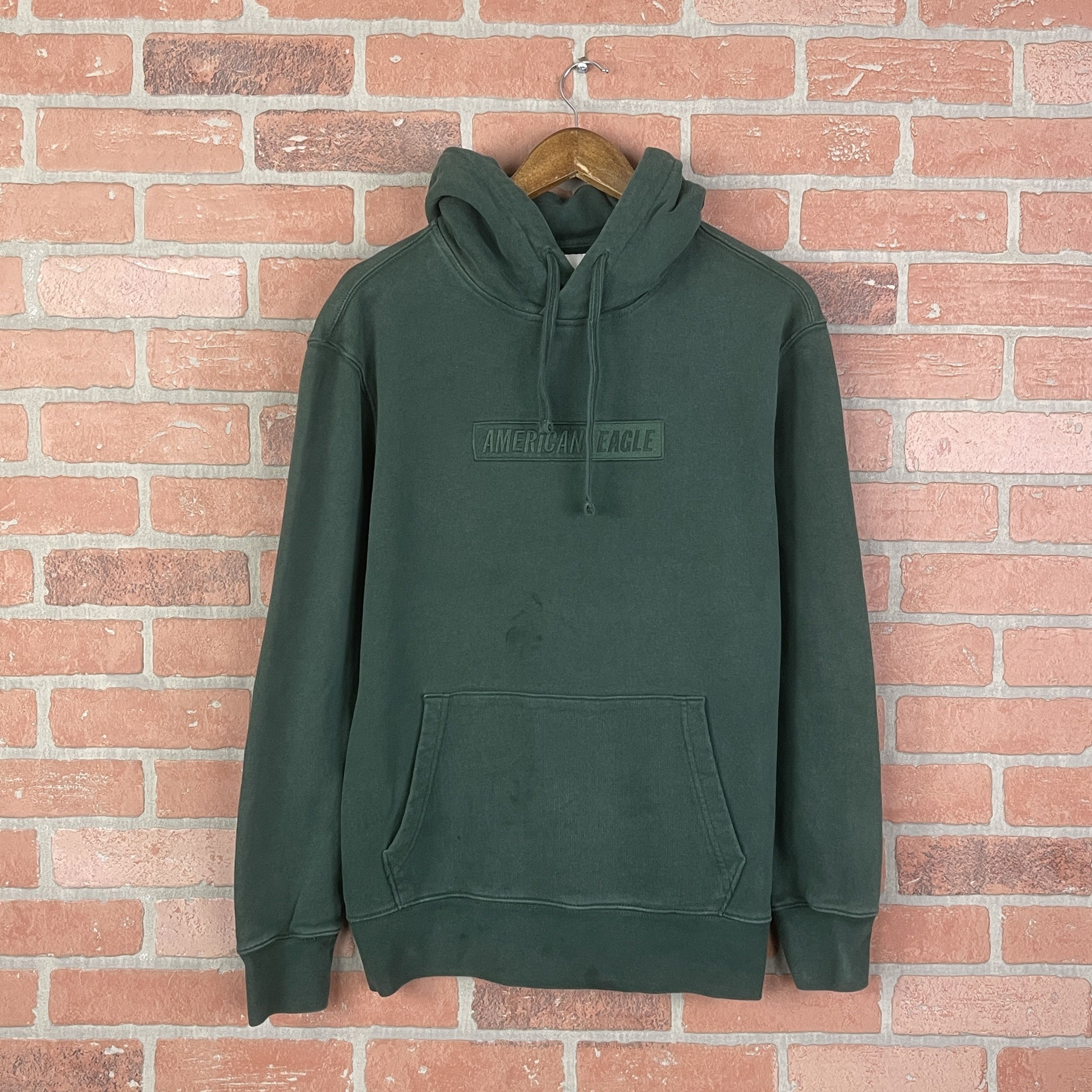 Green american eagle hoodie hotsell