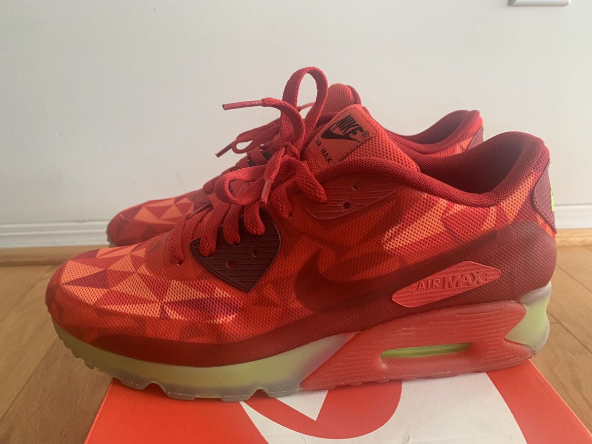 Nike Air Max 90 Ice Gym Red 2014 Size US 10 / EU 43 - 4 Thumbnail