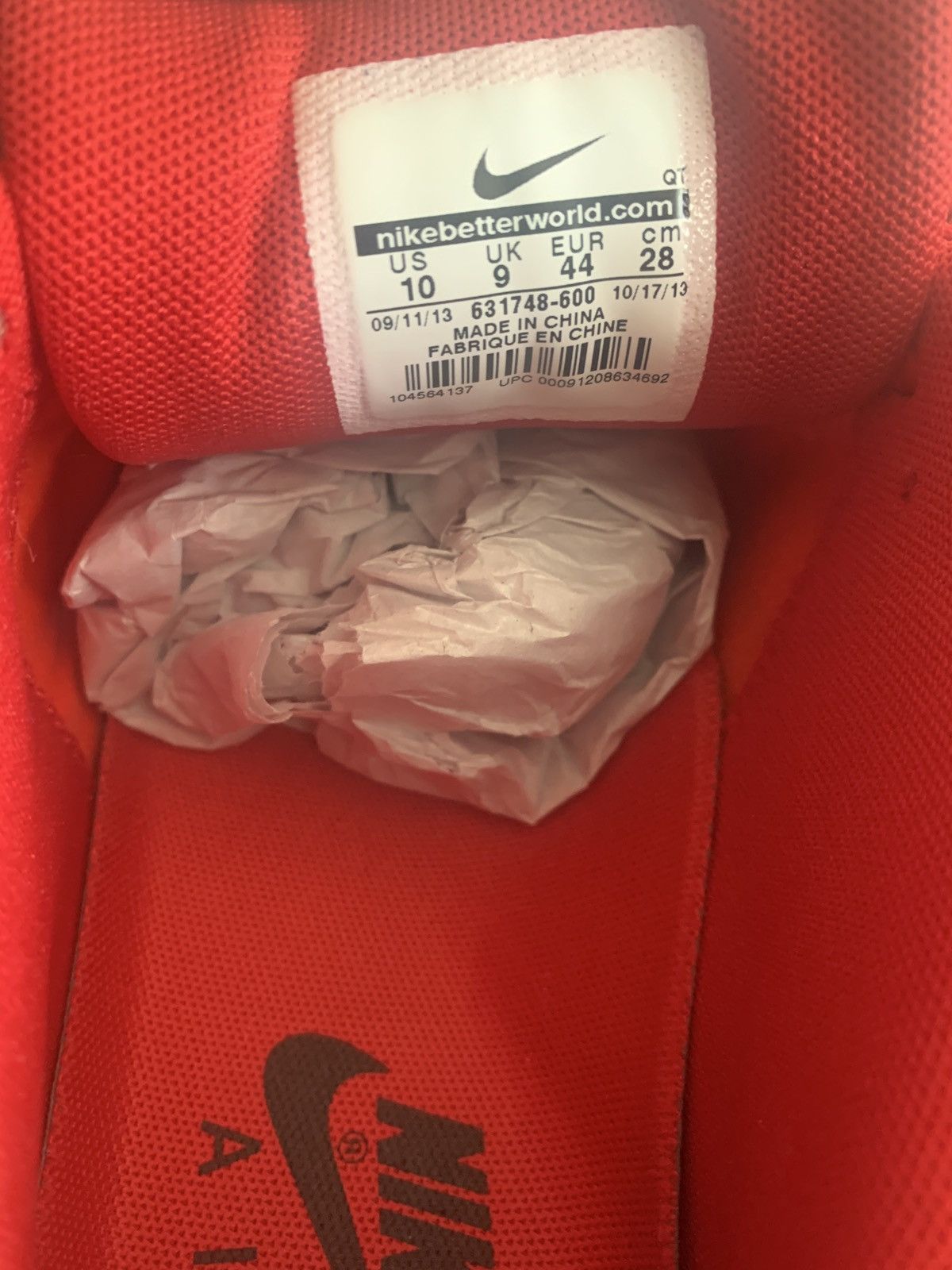 Nike Air Max 90 Ice Gym Red 2014 Size US 10 / EU 43 - 5 Thumbnail