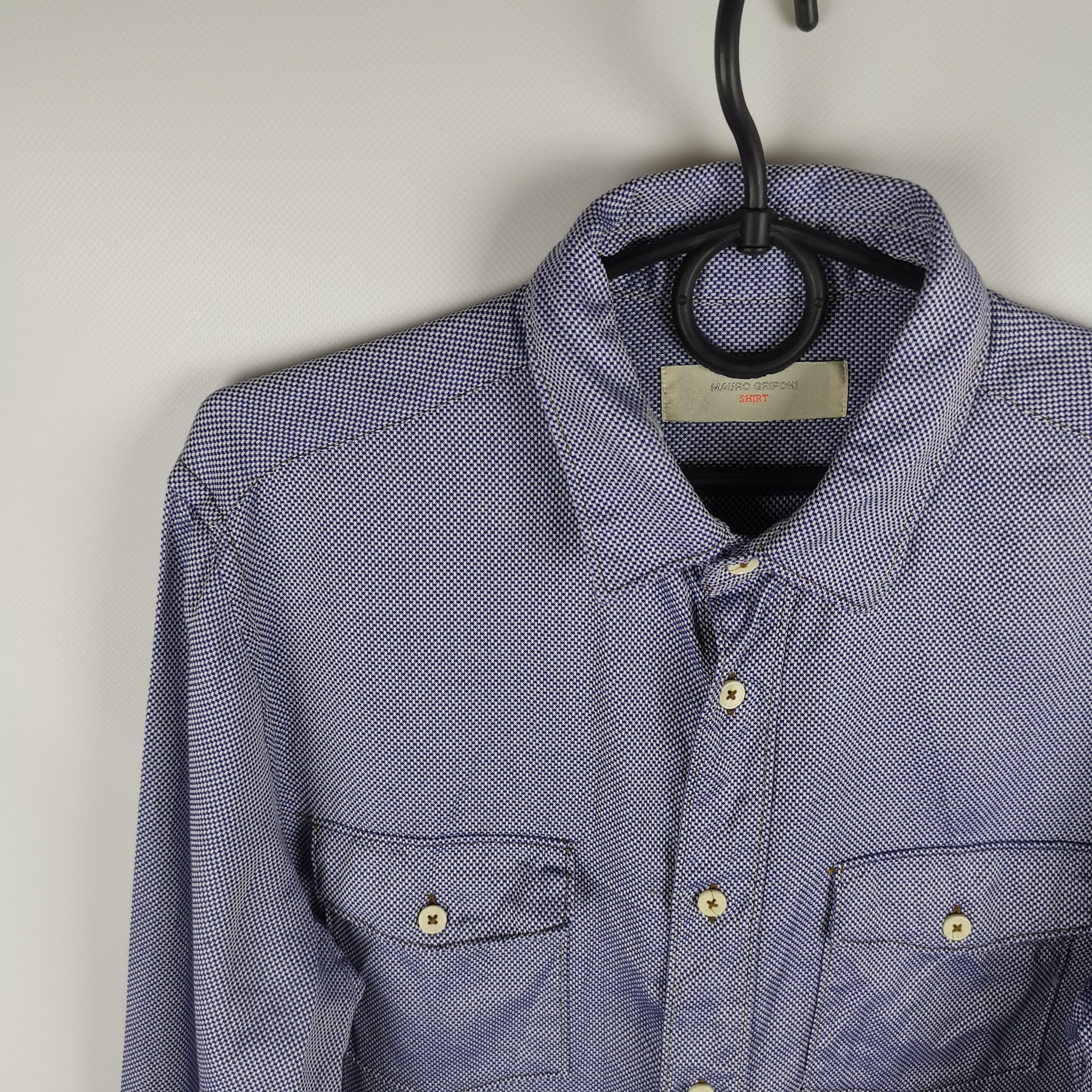 Grifoni Mauro Grifoni shirt classic made in italy 2 pocket Size US M / EU 48-50 / 2 - 3 Thumbnail
