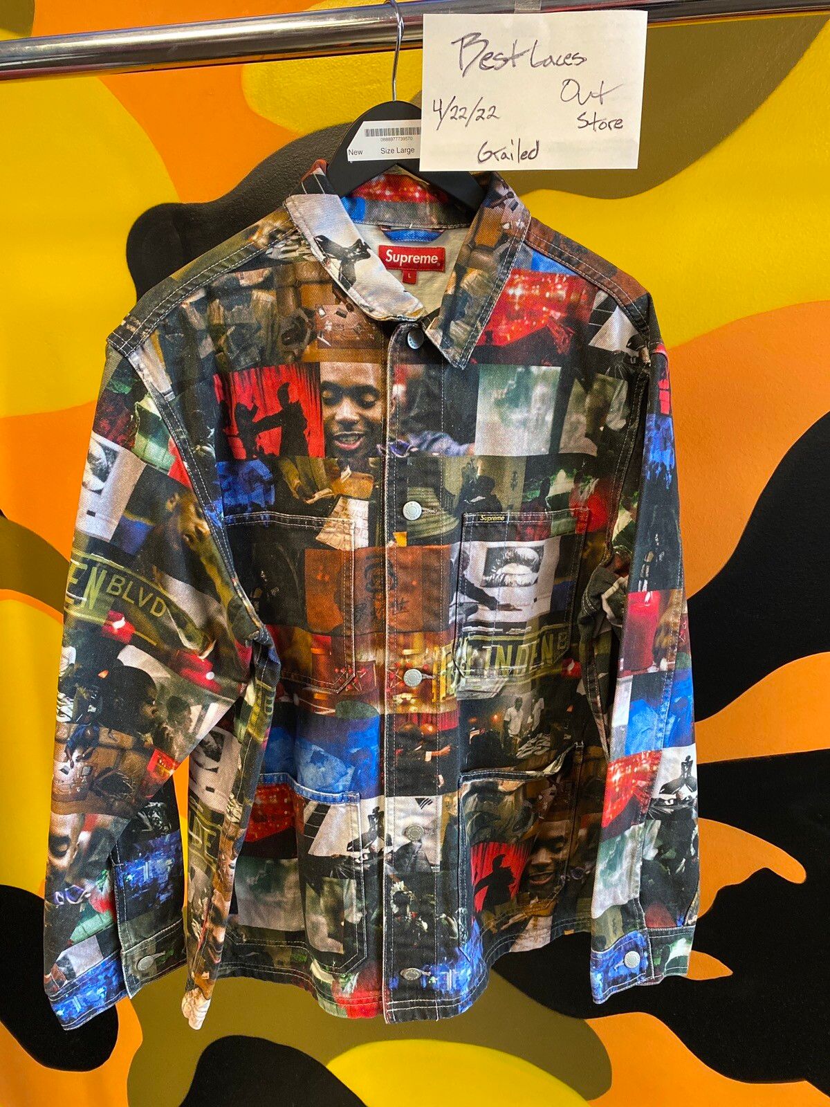 Supreme Supreme Nas and DMX Collage Denim Chore Coat “Multicolor 