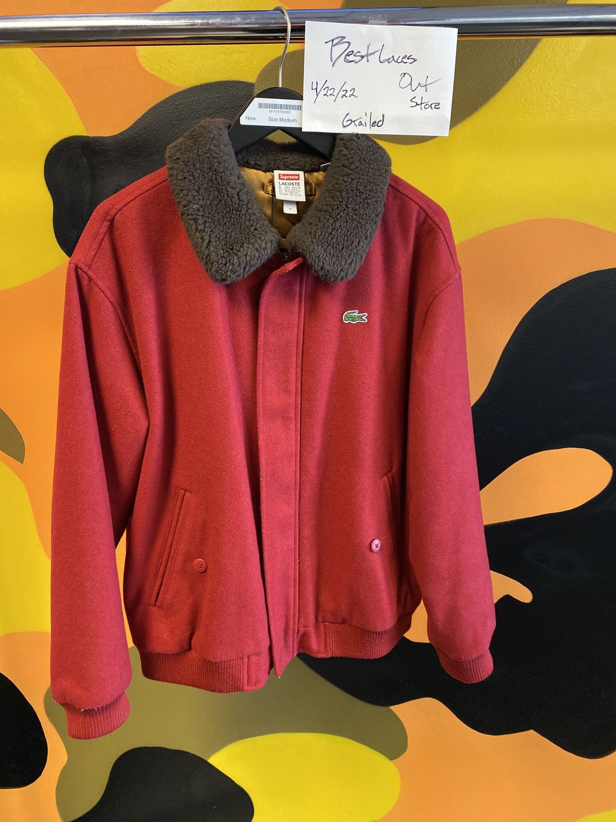 Supreme Lacoste Supreme Wool Bomber Jacket | Grailed