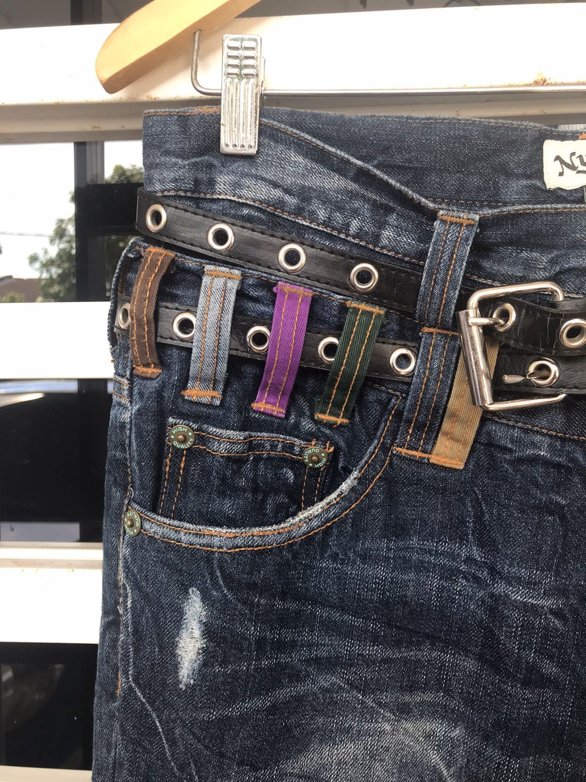 Japanese Brand Limited Design 🔥 Double Waist Nylaus Denim Size 32 Size US 32 / EU 48 - 4 Thumbnail