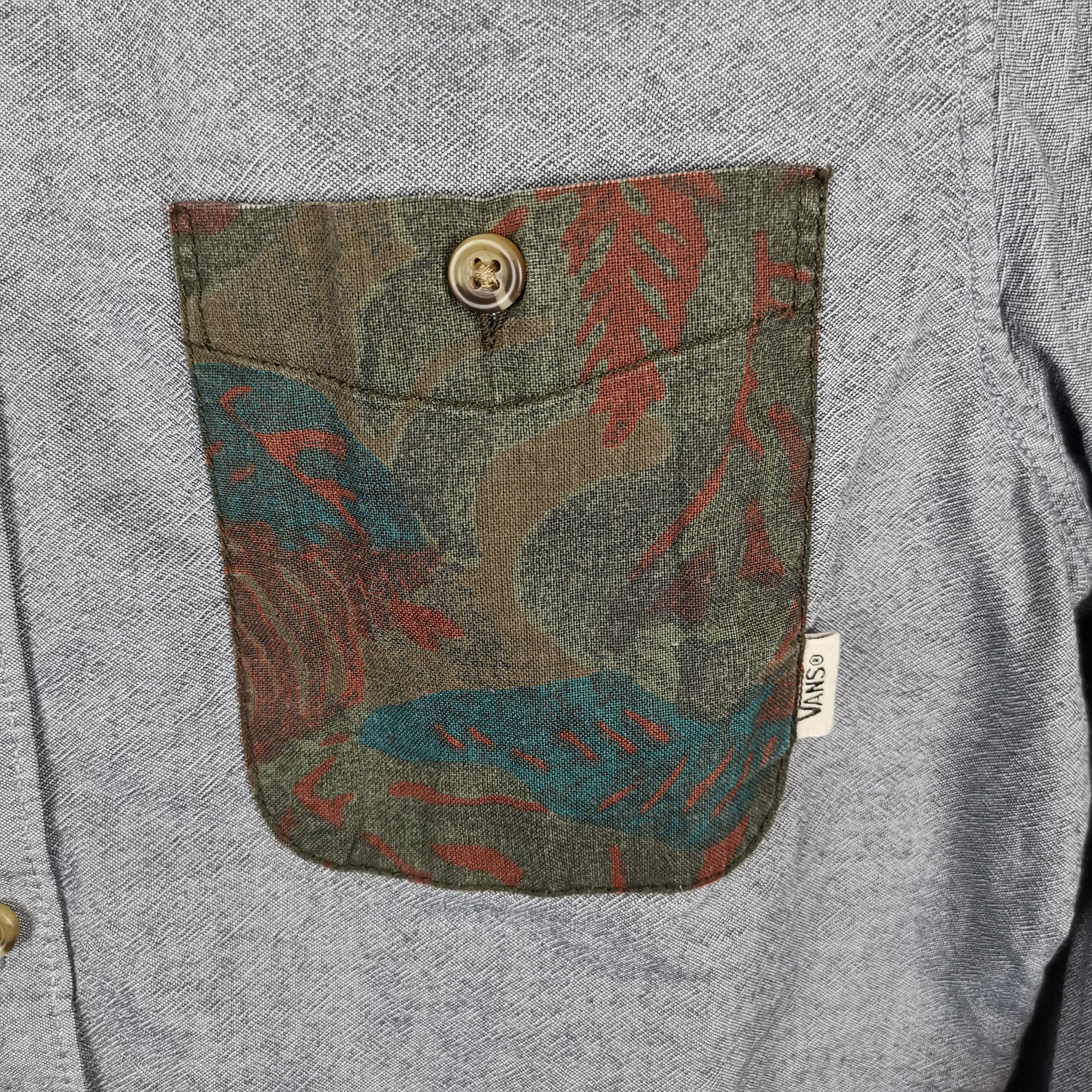 Vans Vans grey blue camo pocket longsleeve shirt Size US S / EU 44-46 / 1 - 5 Thumbnail