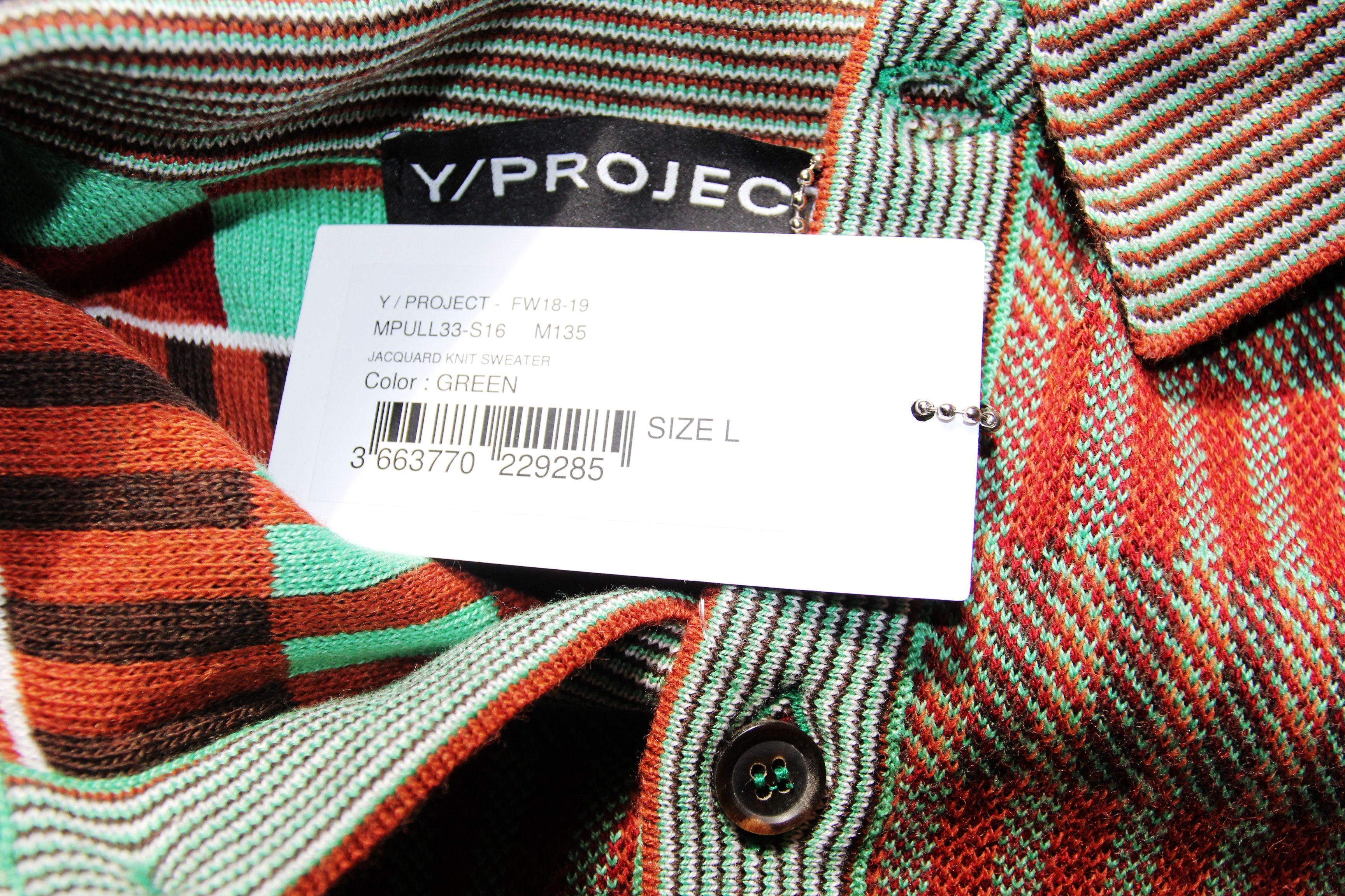 Y/Project BNWT SS19 Y/PROJECT RUNWAY LOOK 33 JACQUARD KNIT SWEATER L Size US L / EU 52-54 / 3 - 11 Thumbnail