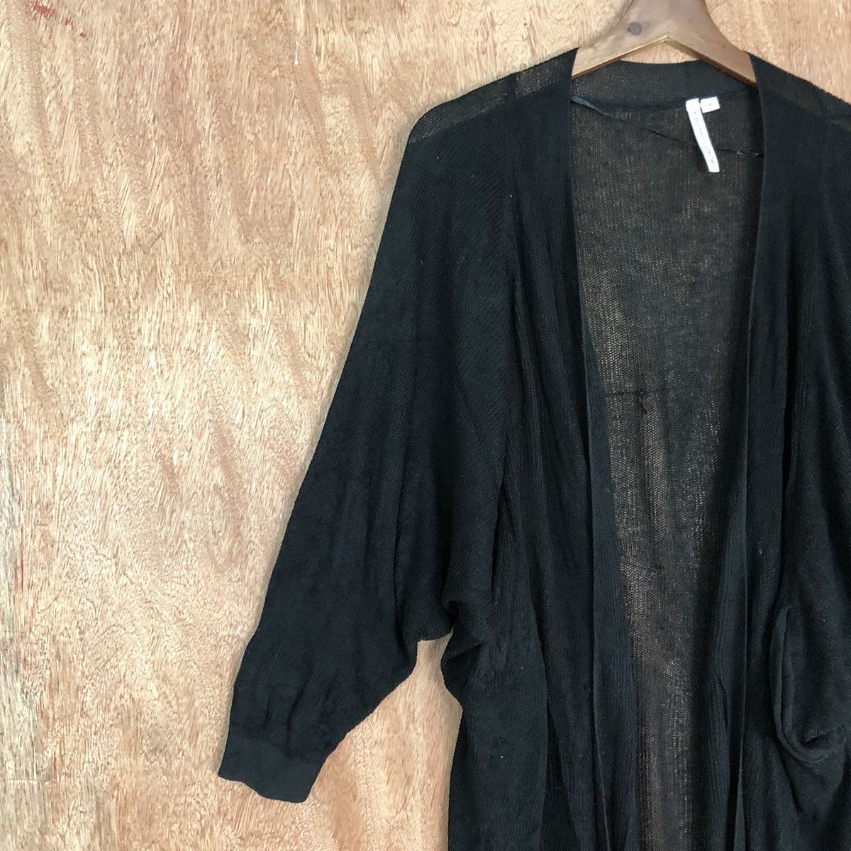 Homespun Knitwear DLL HK Works London Black Long Cardigan #c627 Size US M / EU 48-50 / 2 - 7 Thumbnail