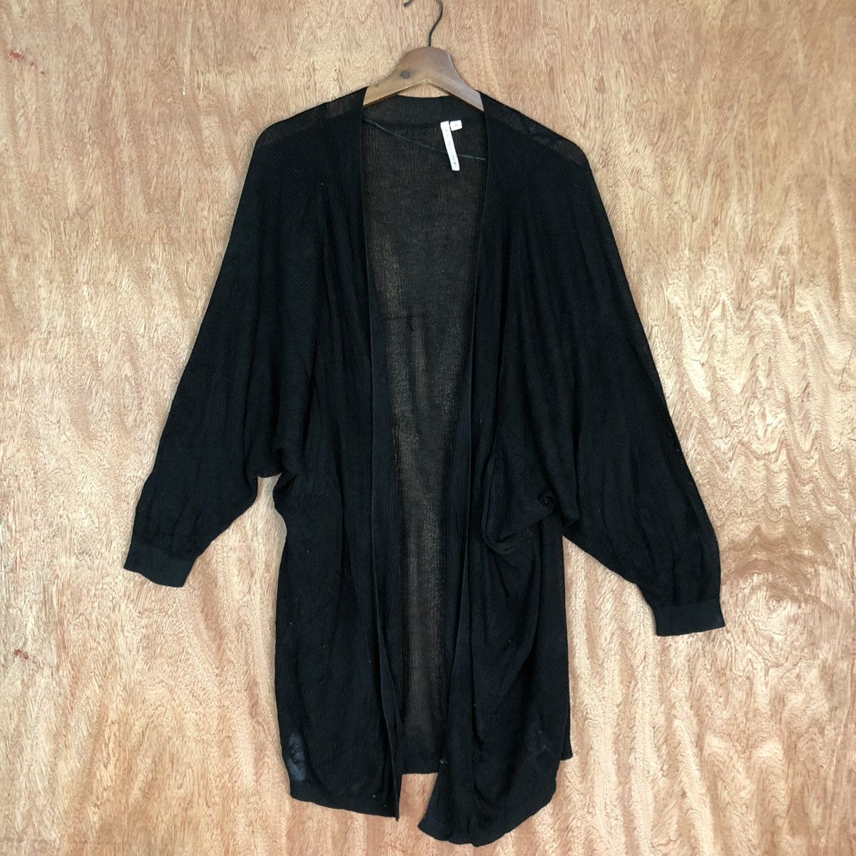 Homespun Knitwear DLL HK Works London Black Long Cardigan #c627 Size US M / EU 48-50 / 2 - 3 Thumbnail