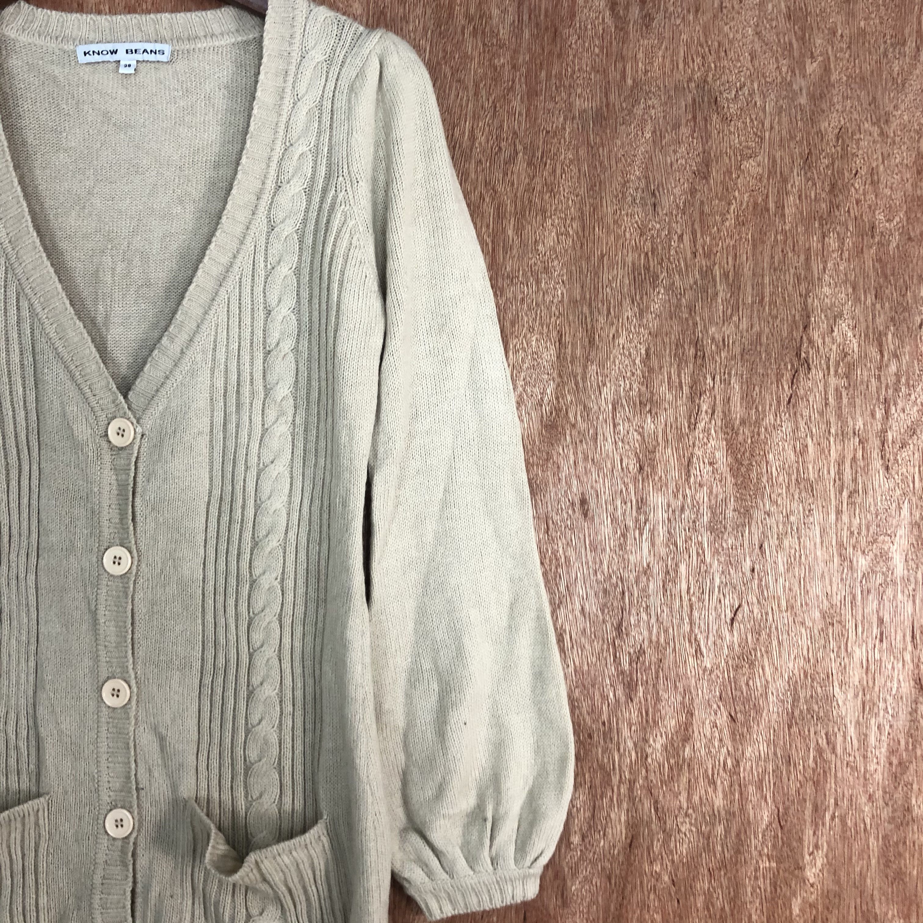 Aran Isles Knitwear × Japanese Brand DLL Know Beans Brown Long Cardigan cable knitwear #c539 Size US XS / EU 42 / 0 - 6 Thumbnail