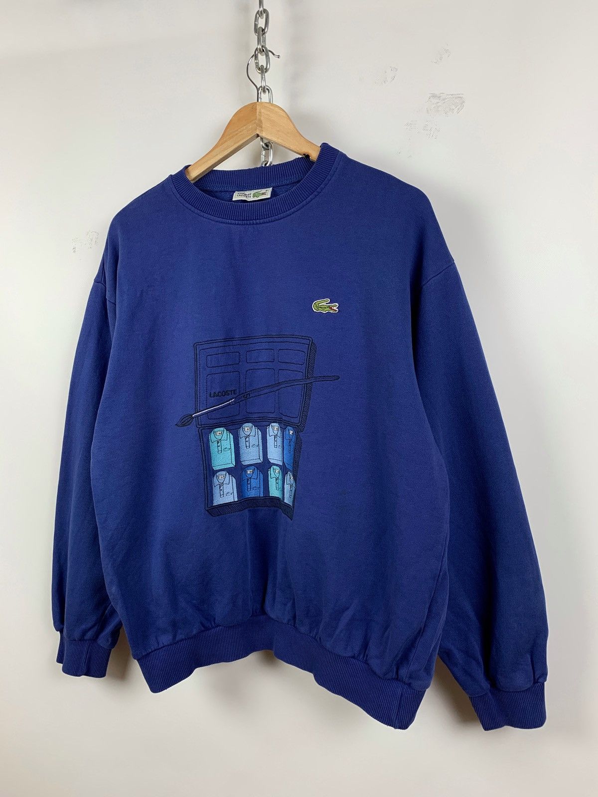 Lacoste 80s Vintage Lacoste Rare Sweatshirt Size 5 Made In France Size US L / EU 52-54 / 3 - 2 Thumbnail