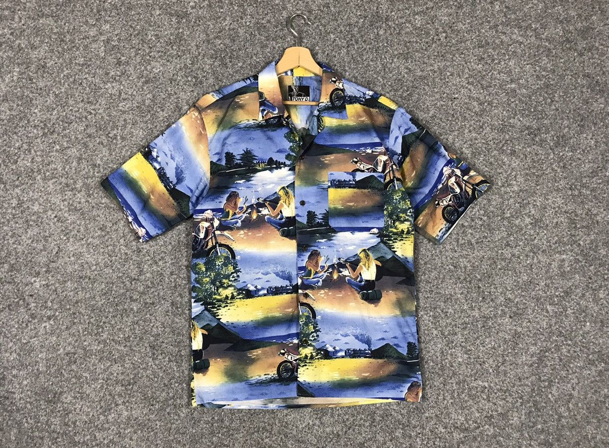Vintage German Vintage printed shirt Size US L / EU 52-54 / 3 - 18 Thumbnail