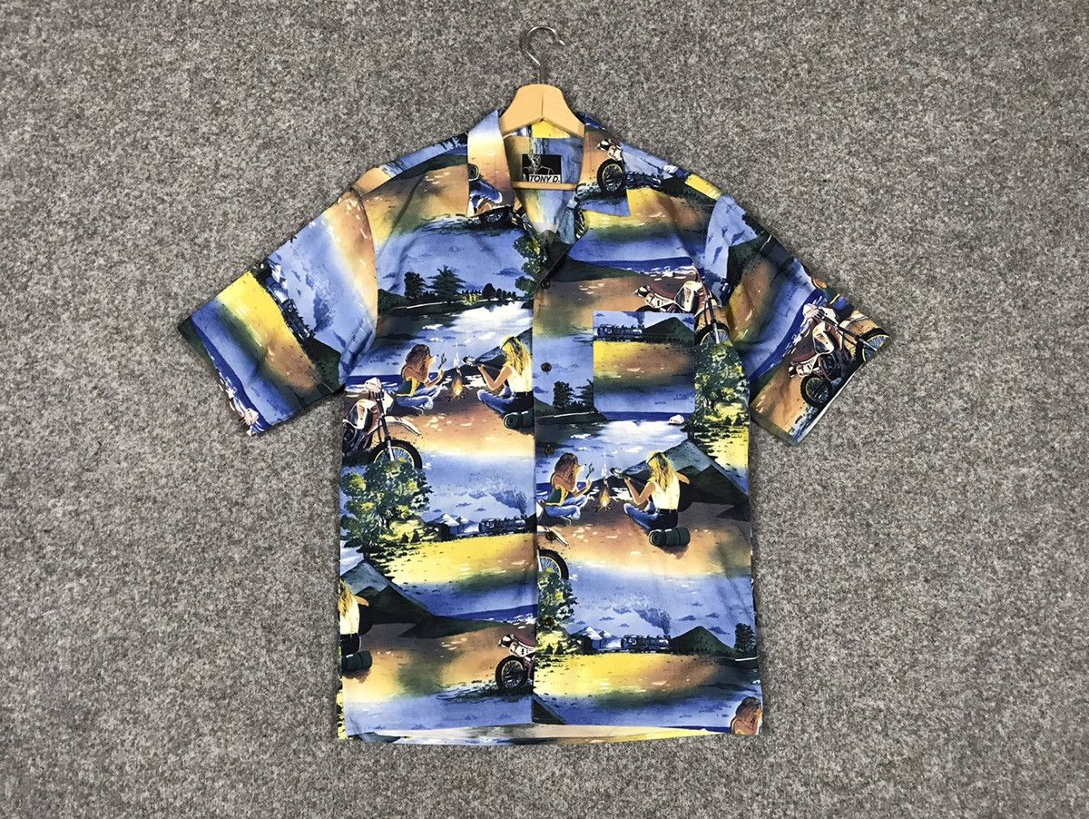 Vintage German Vintage printed shirt Size US L / EU 52-54 / 3 - 1 Thumbnail