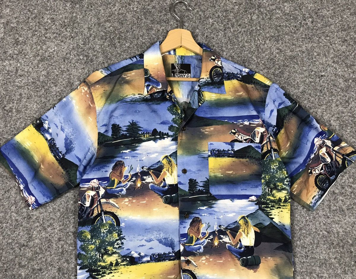 Vintage German Vintage printed shirt Size US L / EU 52-54 / 3 - 4 Thumbnail