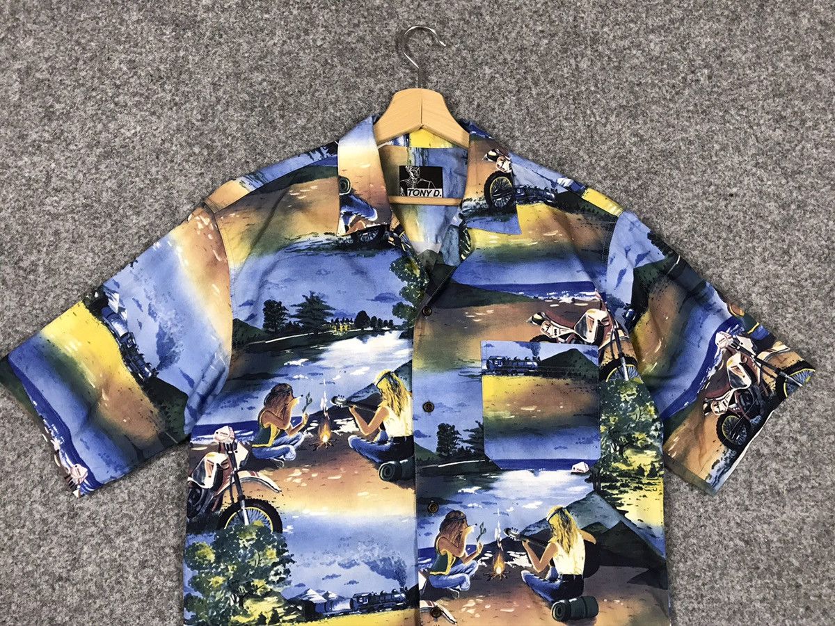 Vintage German Vintage printed shirt Size US L / EU 52-54 / 3 - 7 Thumbnail