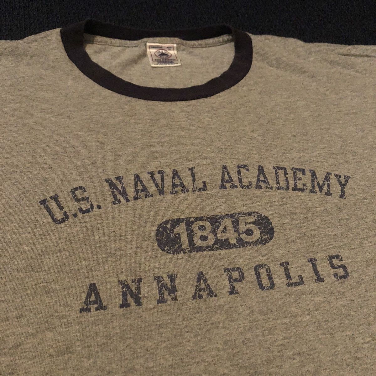 Naval Clothing Factory Vintage 1990s US Naval Academy Annapolis 1945 Ringer T Shirt Size US XL / EU 56 / 4 - 2 Thumbnail