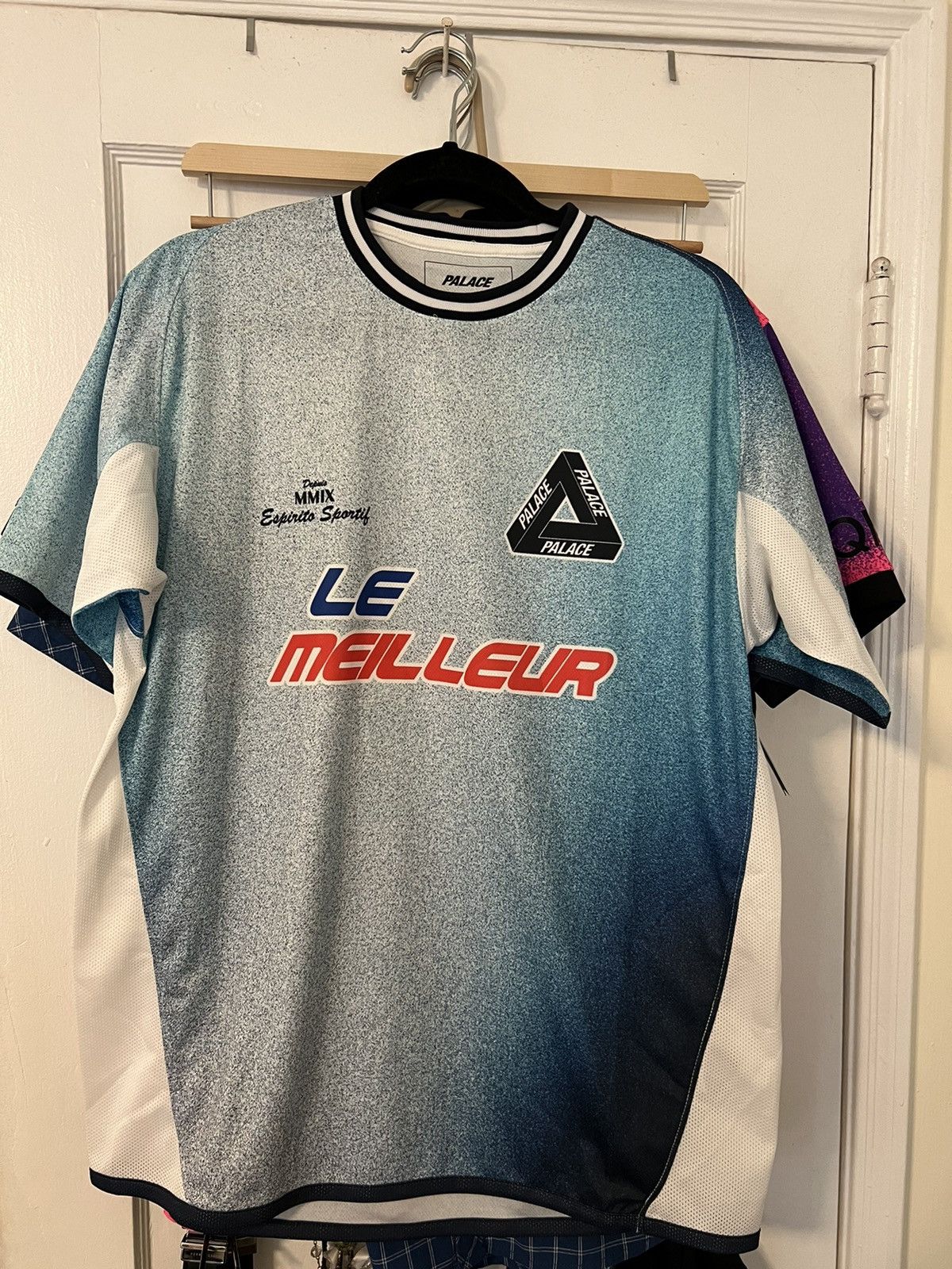 Palace MULTI OPTION FOOTIE JERSEY BLUE身幅50 - Tシャツ/カットソー ...