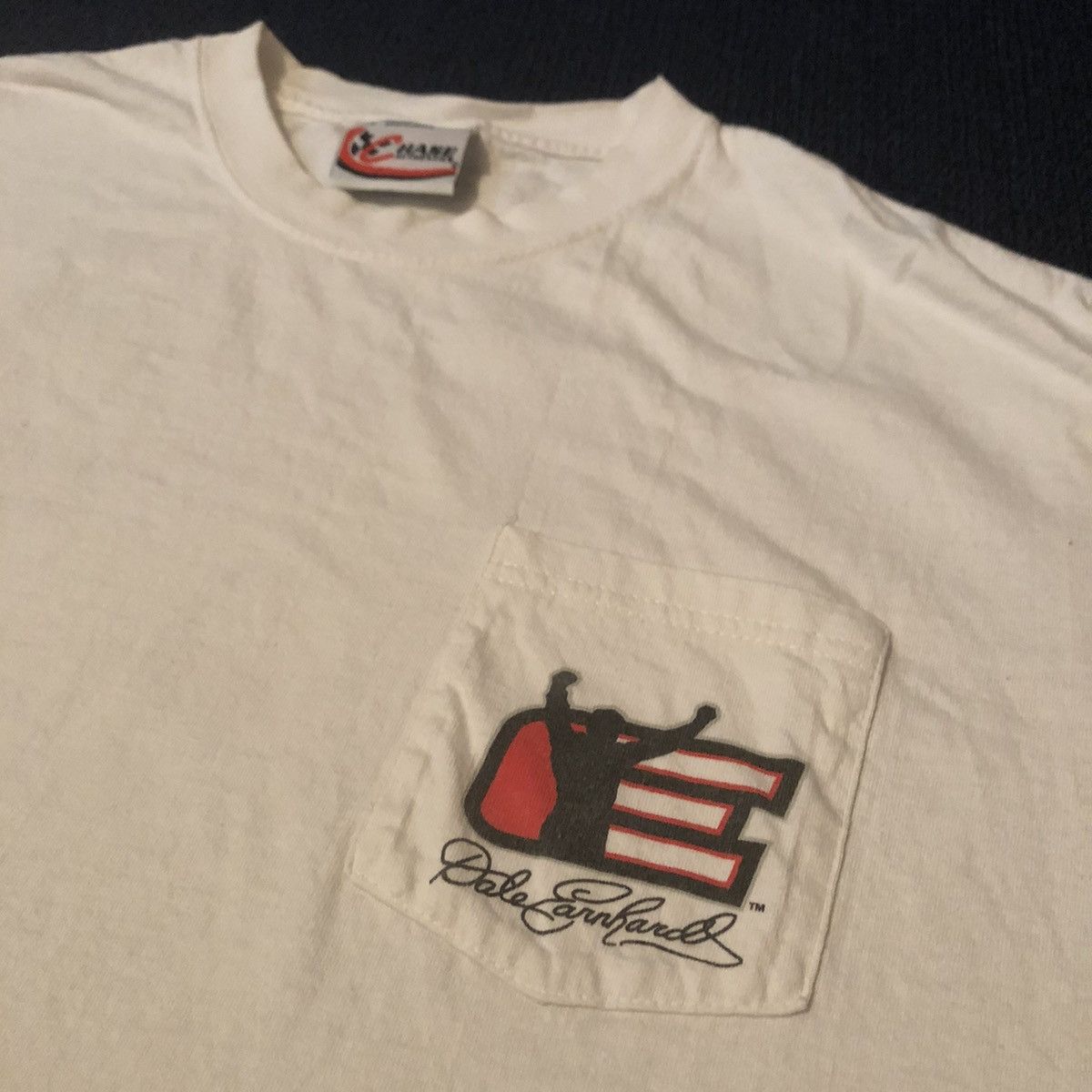 NASCAR Vintage 90s NASCAR Dale Earnhardt The Intimidator Pocket Tee Size US XL / EU 56 / 4 - 4 Thumbnail