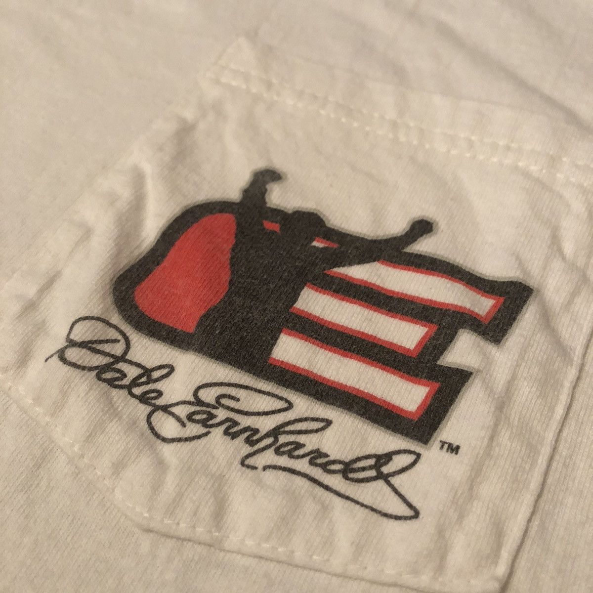 NASCAR Vintage 90s NASCAR Dale Earnhardt The Intimidator Pocket Tee Size US XL / EU 56 / 4 - 8 Thumbnail