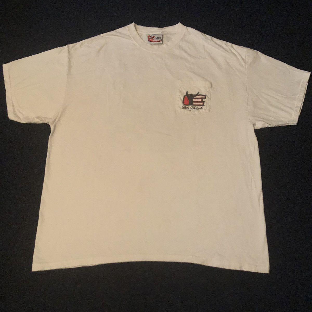 NASCAR Vintage 90s NASCAR Dale Earnhardt The Intimidator Pocket Tee Size US XL / EU 56 / 4 - 5 Thumbnail