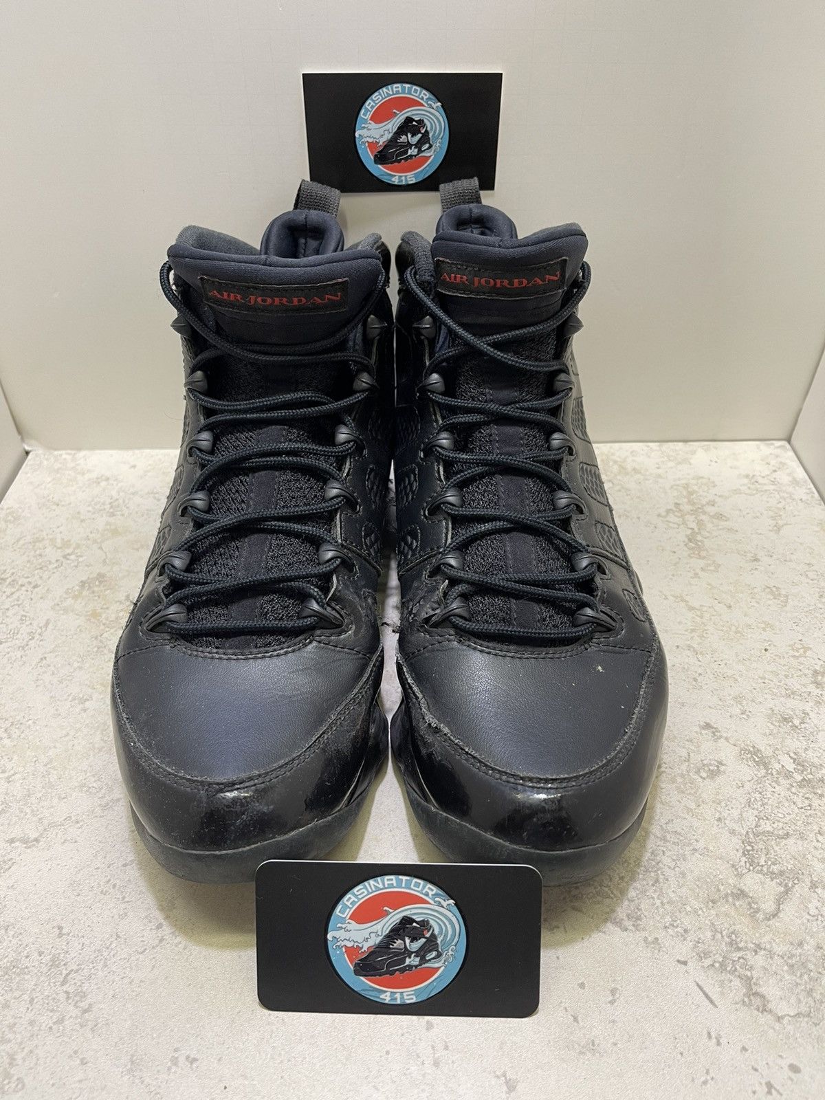 Jordan Brand × Nike Nike Air Jordan 9 Retro Bred Patent Black 2018 Men size 9.5 Size US 9.5 / EU 42-43 - 3 Thumbnail