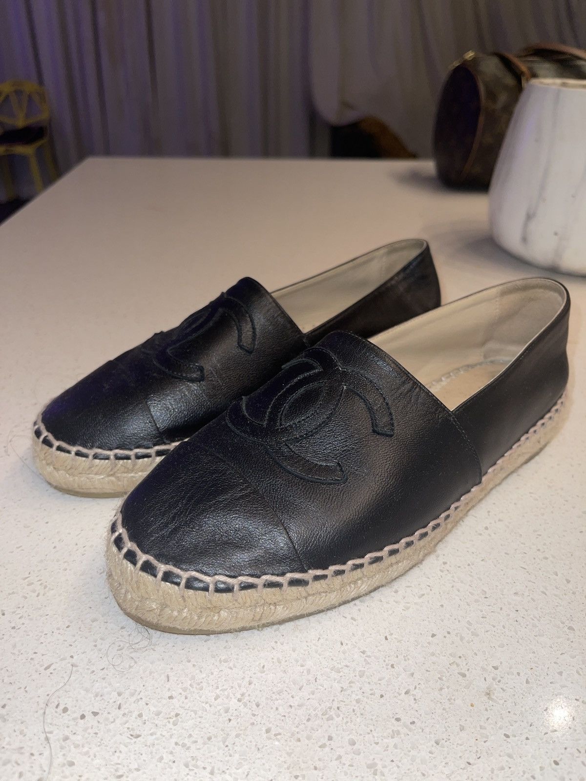 Chanel Leather Espadrilles