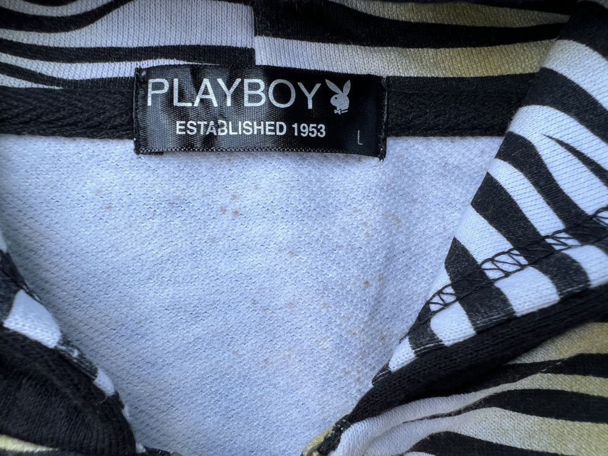 Designer × Playboy RARE TIGER STRIPES PLAYBOY S/SLEEVES HOODIE Size US L / EU 52-54 / 3 - 17 Thumbnail