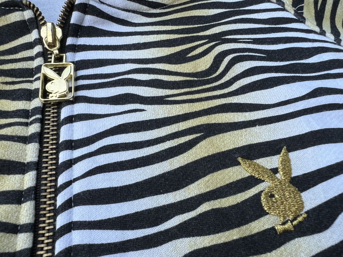 Designer × Playboy RARE TIGER STRIPES PLAYBOY S/SLEEVES HOODIE Size US L / EU 52-54 / 3 - 18 Thumbnail