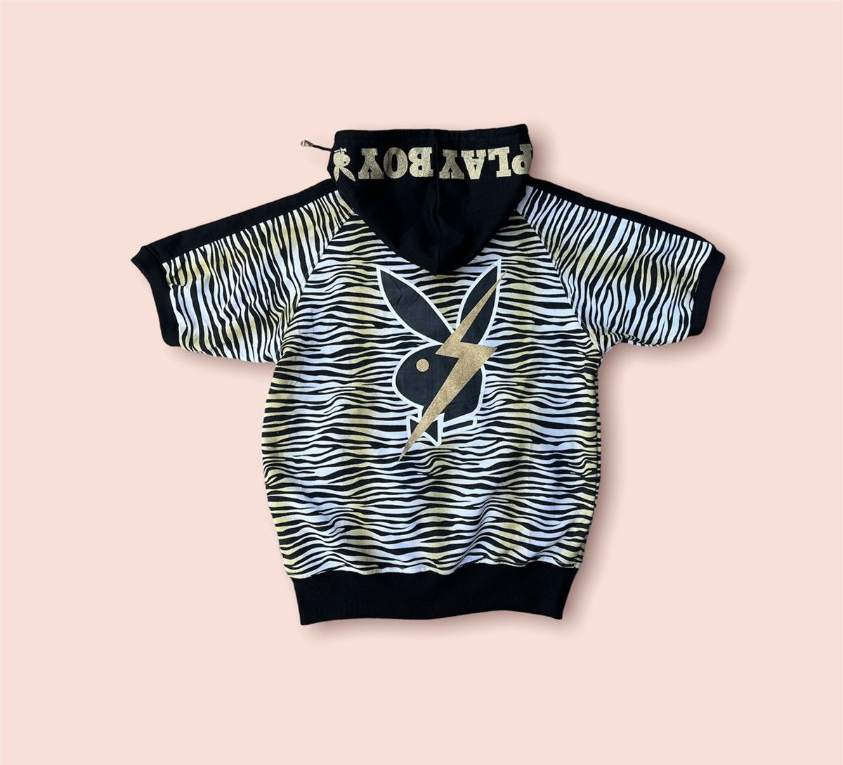 Designer × Playboy RARE TIGER STRIPES PLAYBOY S/SLEEVES HOODIE Size US L / EU 52-54 / 3 - 2 Thumbnail