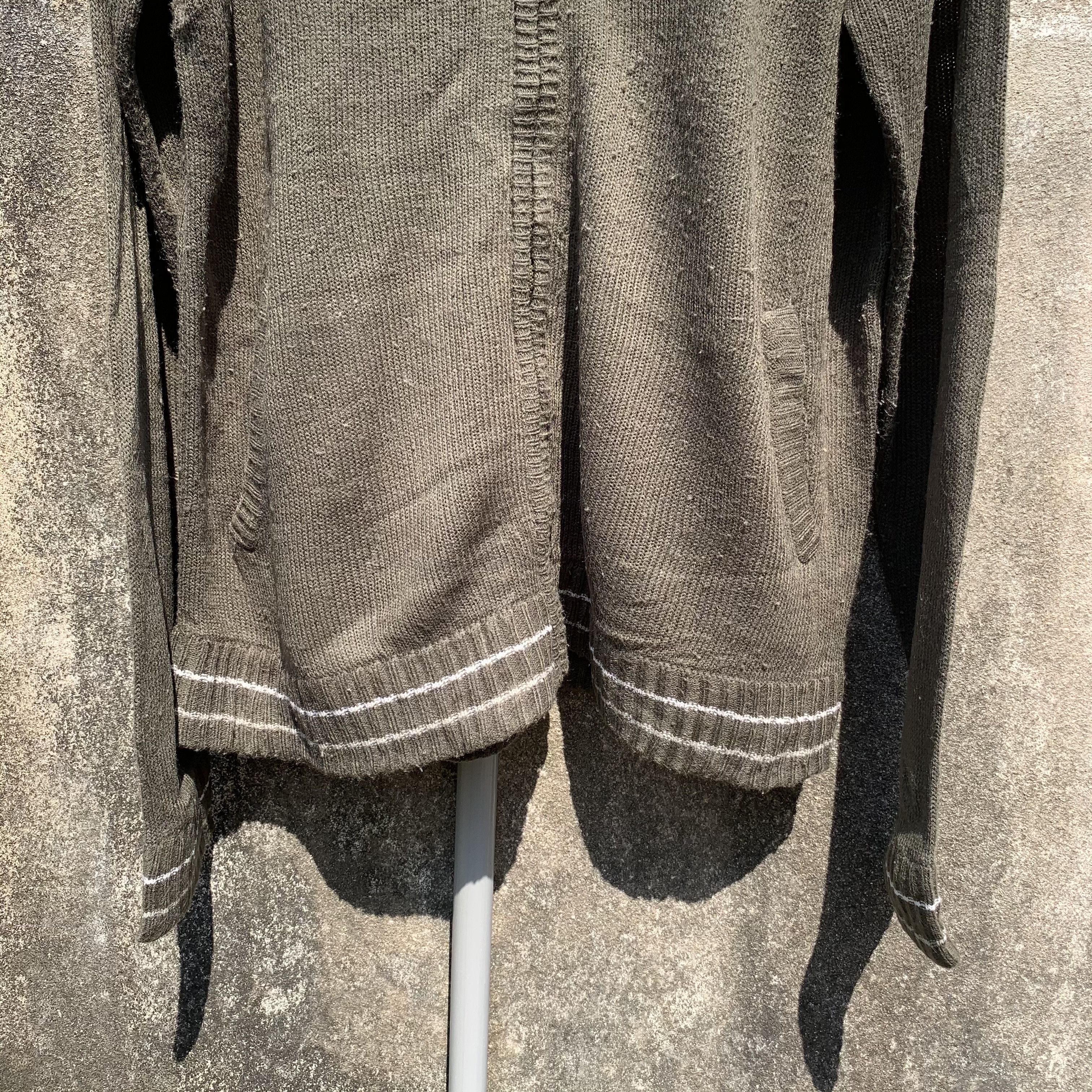 Vtg Vans Knit Striped Jumper Zip Ups Faded Sweater Jacket