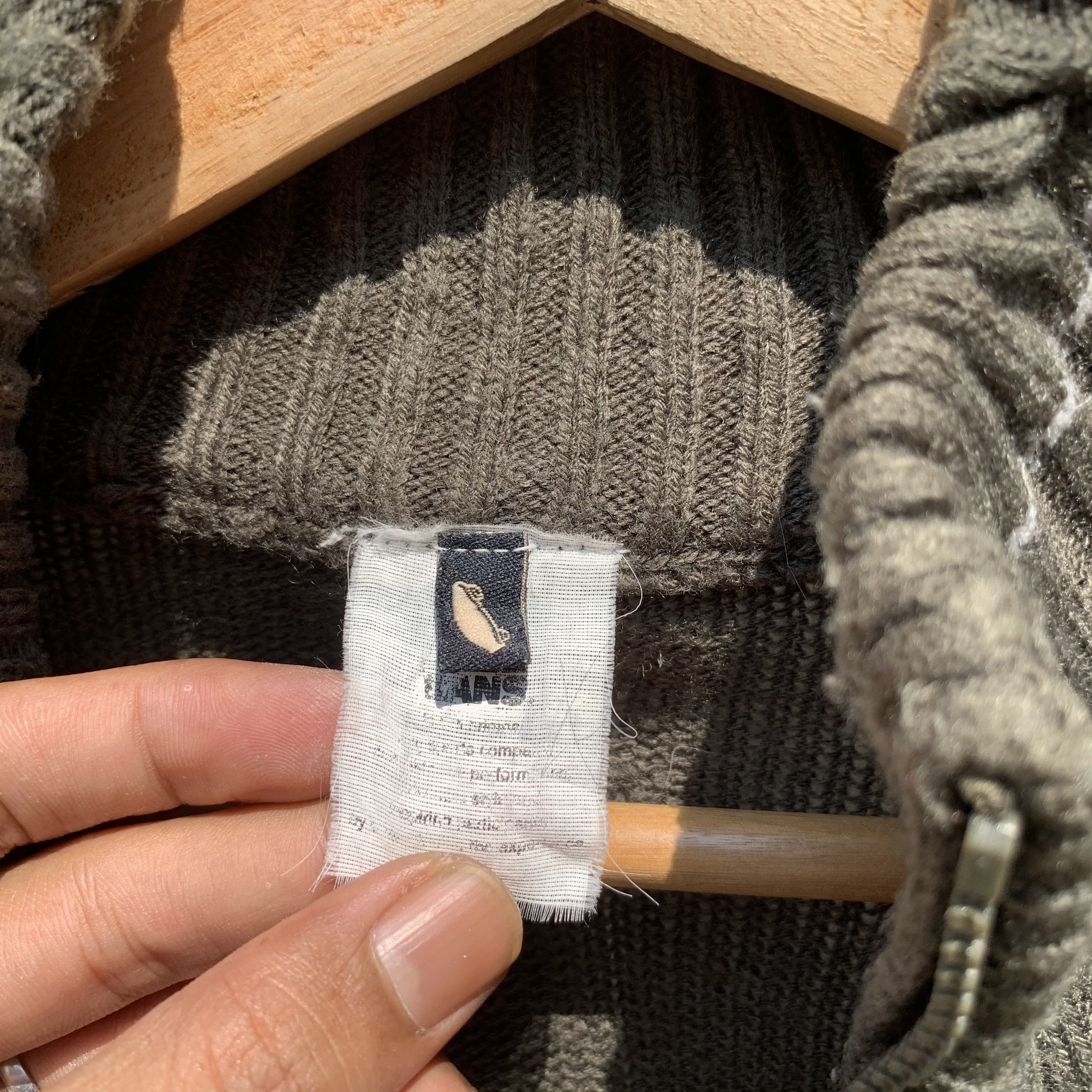 Vtg Vans Knit Striped Jumper Zip Ups Faded Sweater Jacket