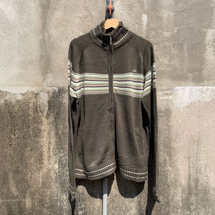 Vans Vtg Vans Knit Striped Jumper Zip Ups Faded Sweater Jacket Grailed