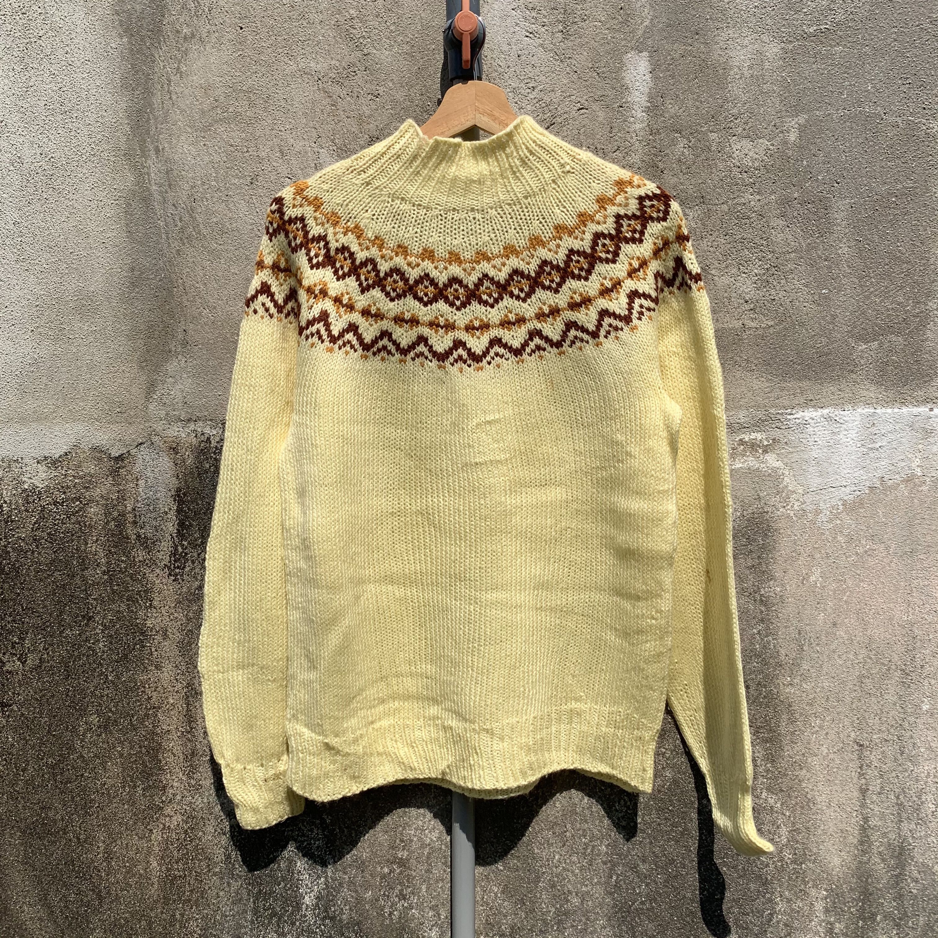 Homespun Knitwear Icelandic Japanese Vintage Knit Pullover Turtleneck Sweater Size US M / EU 48-50 / 2 - 1 Thumbnail