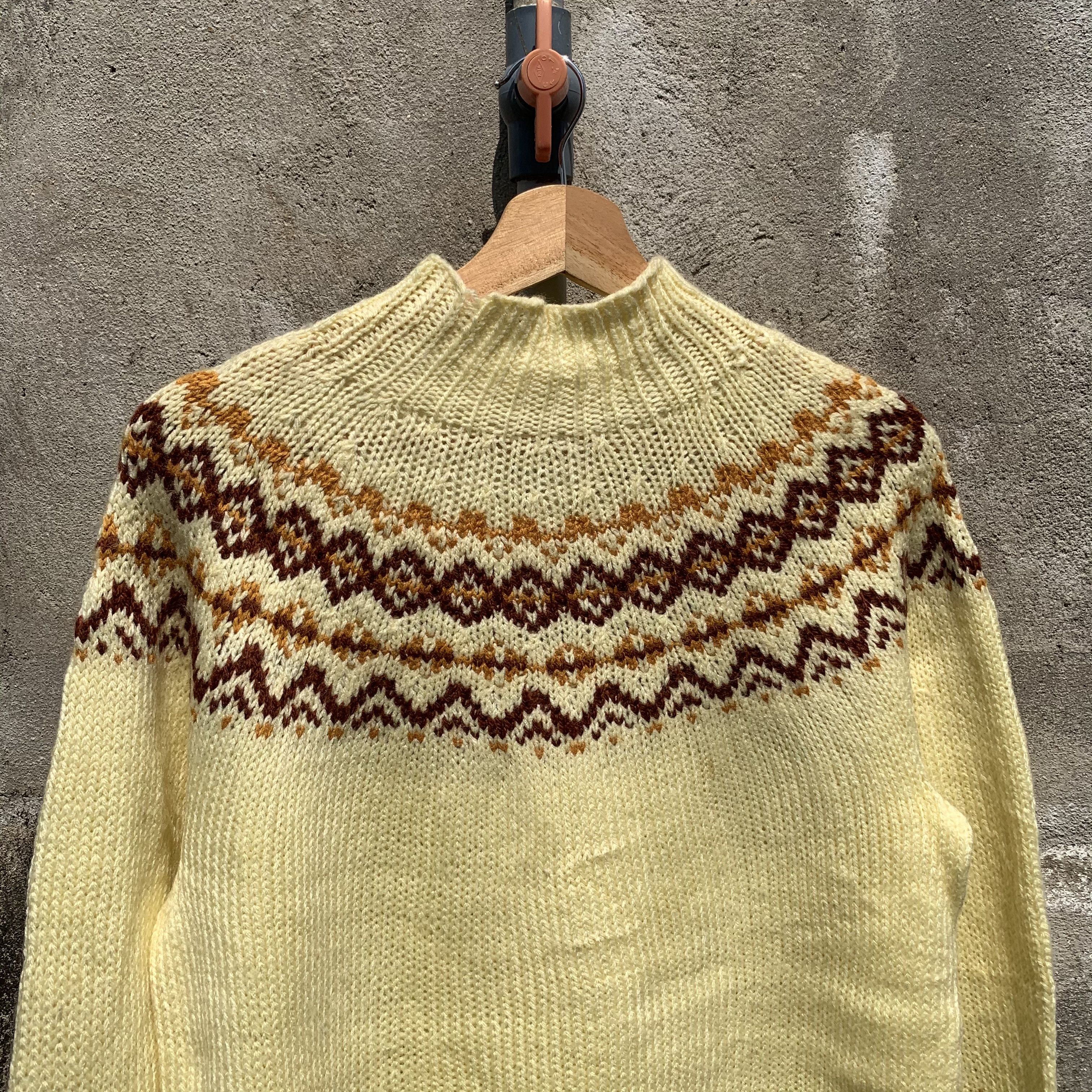 Homespun Knitwear Icelandic Japanese Vintage Knit Pullover Turtleneck Sweater Size US M / EU 48-50 / 2 - 2 Thumbnail